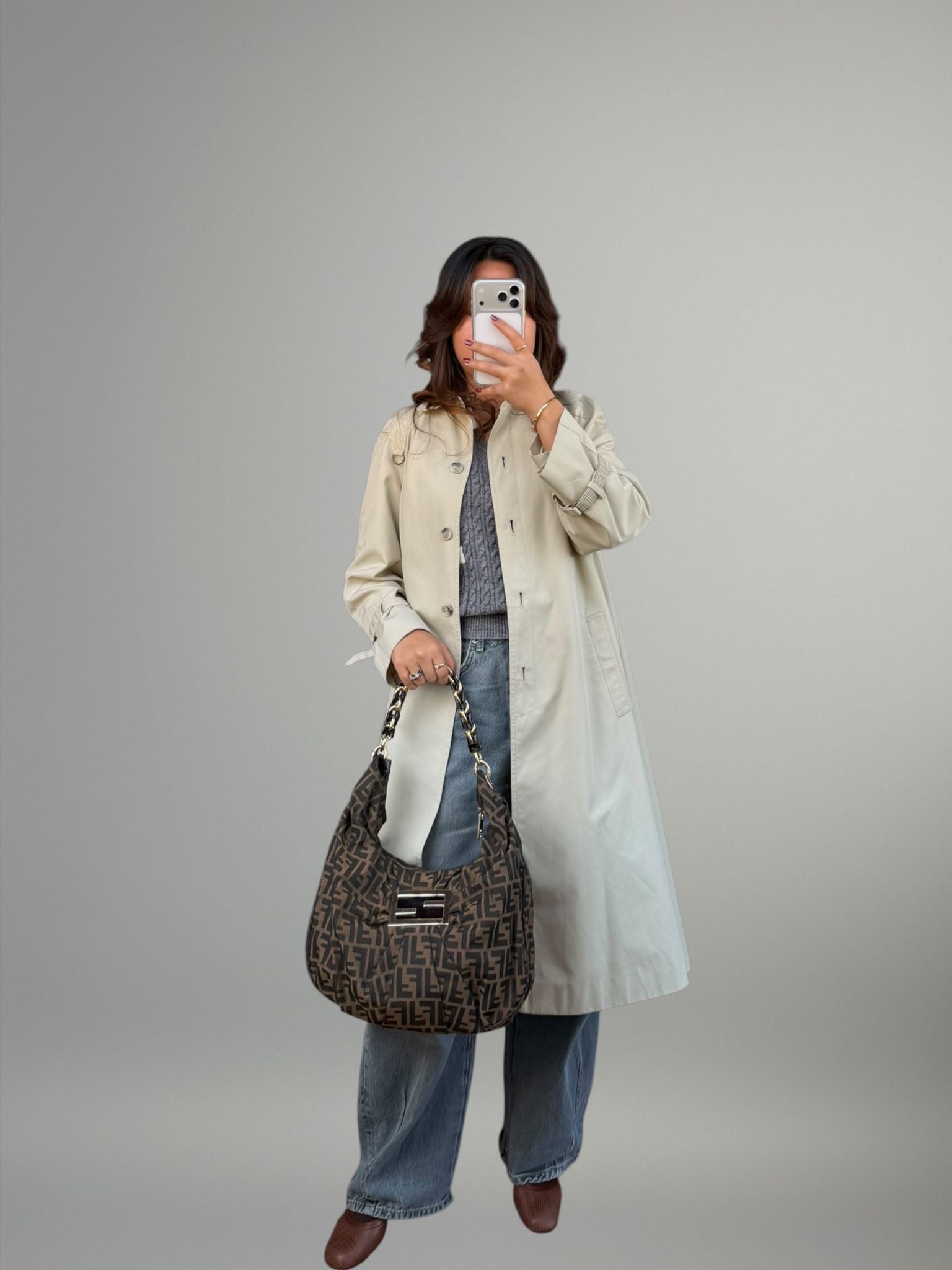Fendi Baguette Zucca Hobo