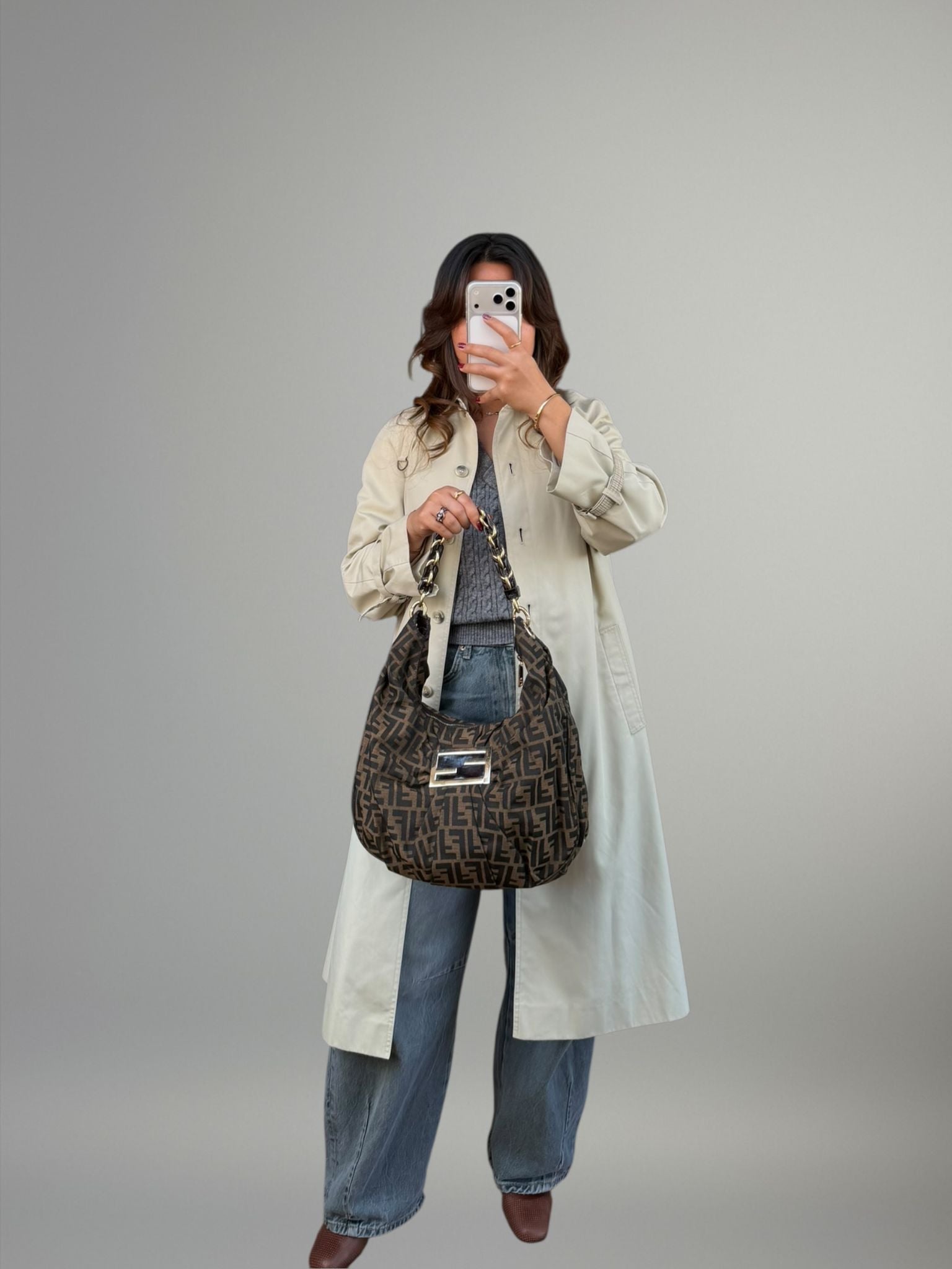 Fendi Baguette Zucca Hobo