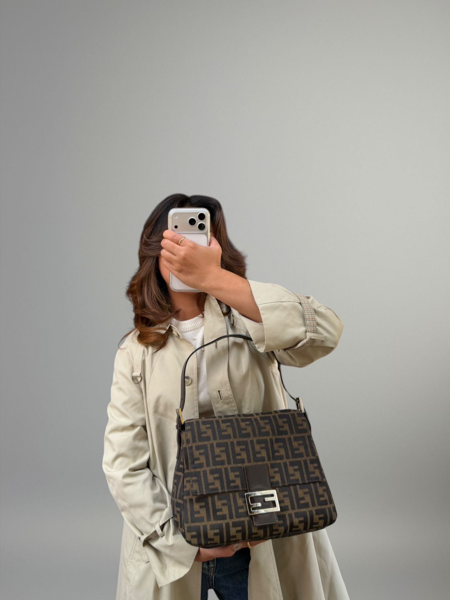 Fendi Mamma Baguette Zucca