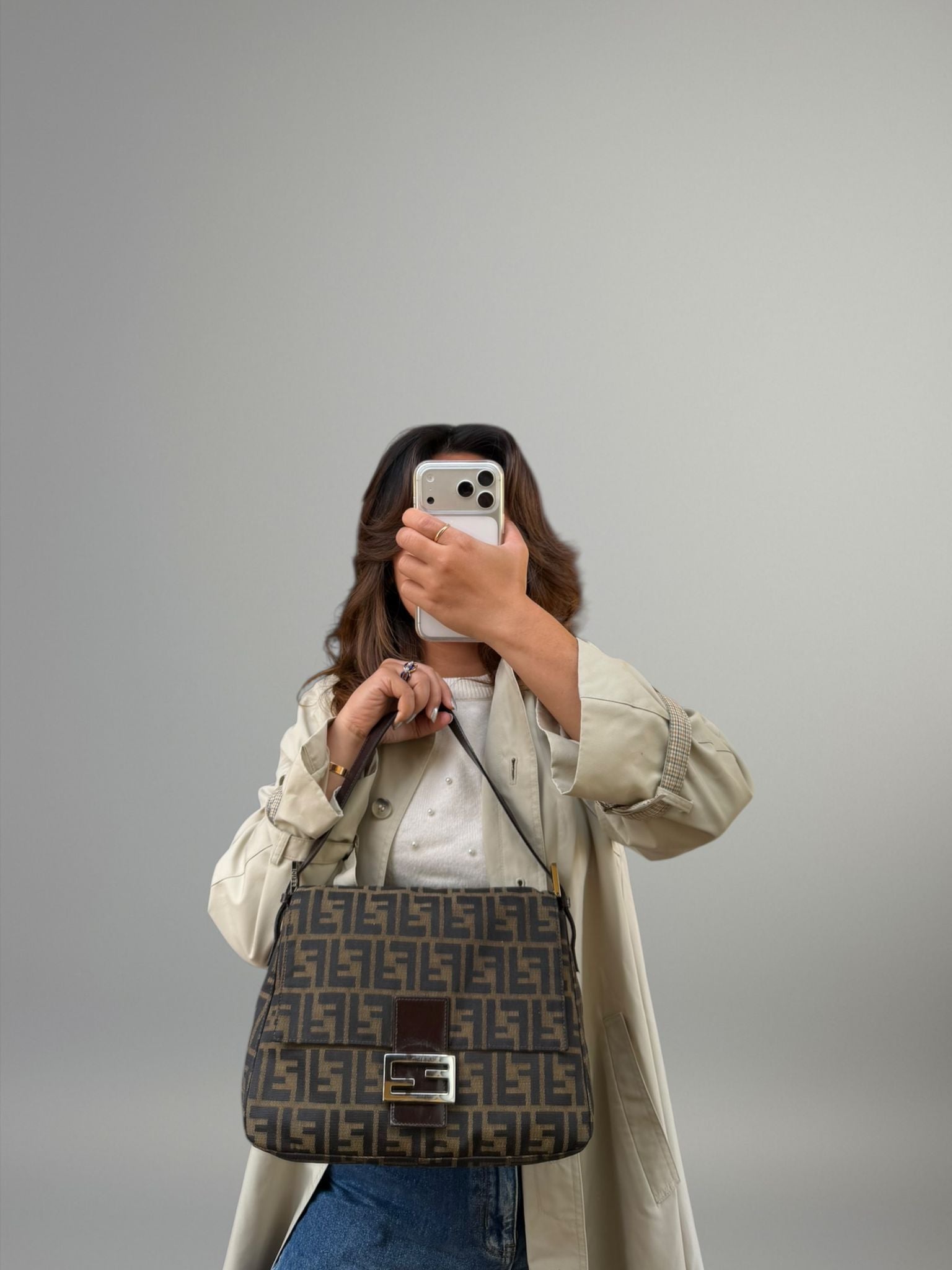 Fendi Mamma Baguette Zucca