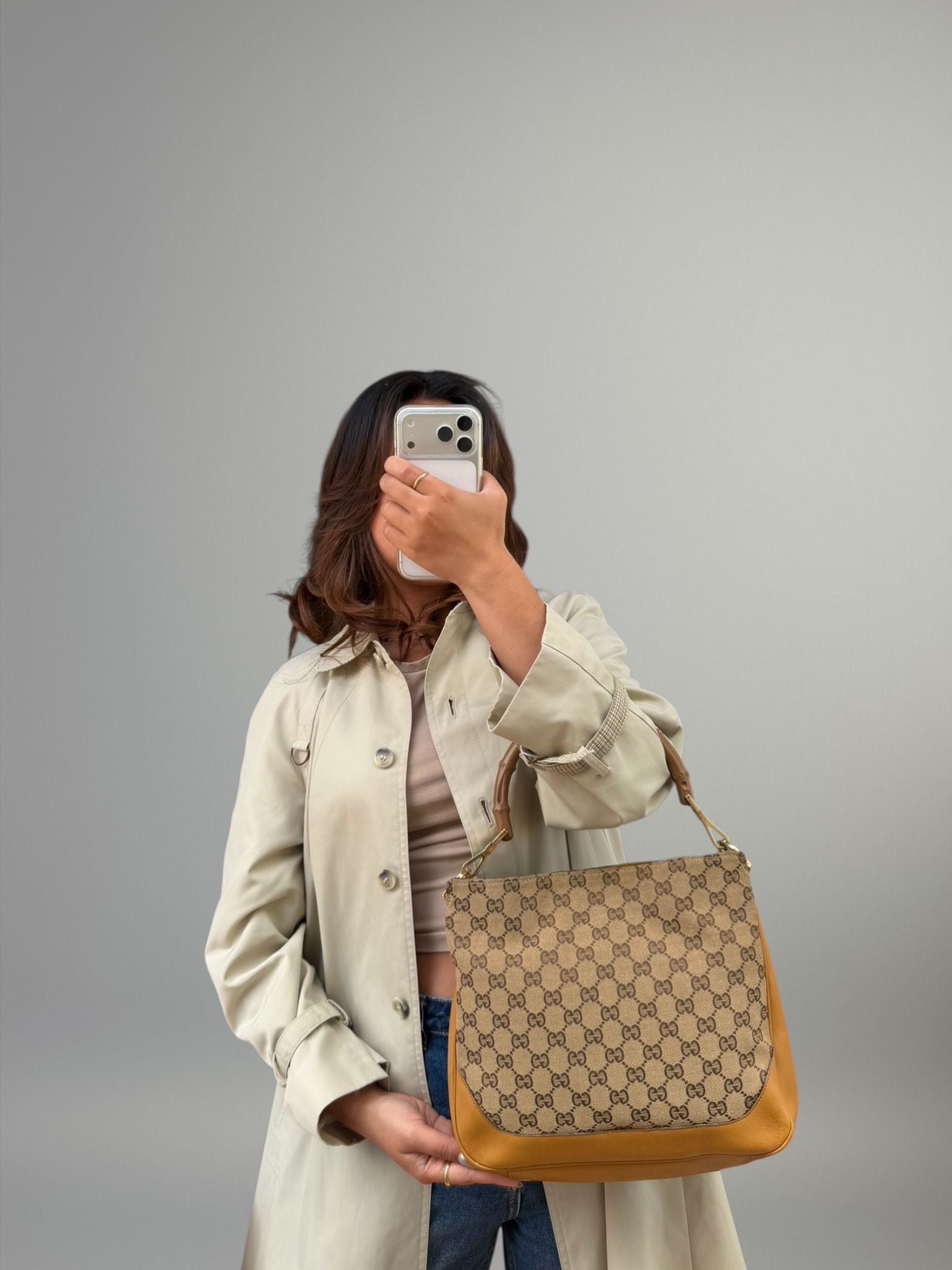 Gucci bamboo GG canvas
