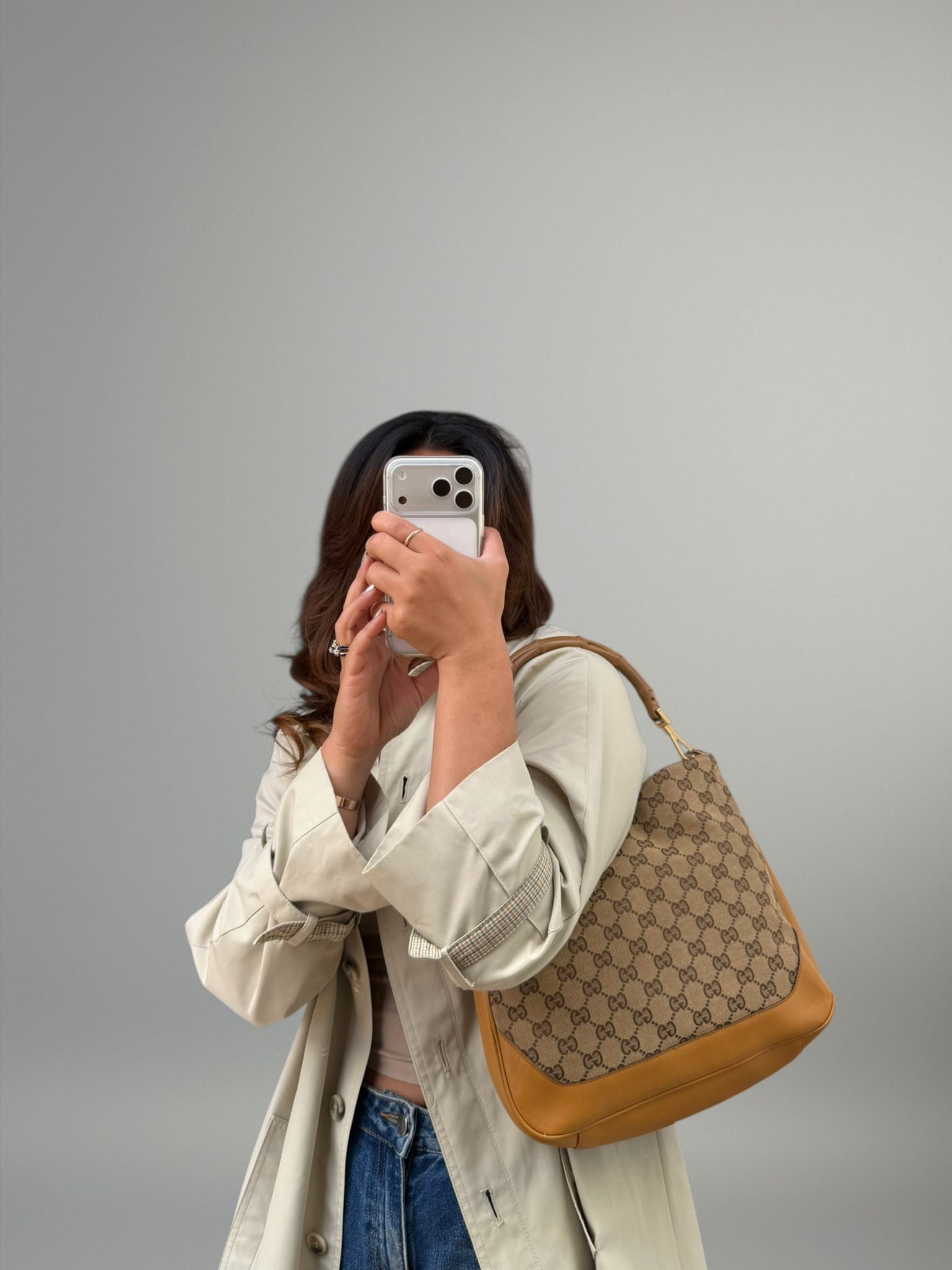Gucci bamboo GG canvas