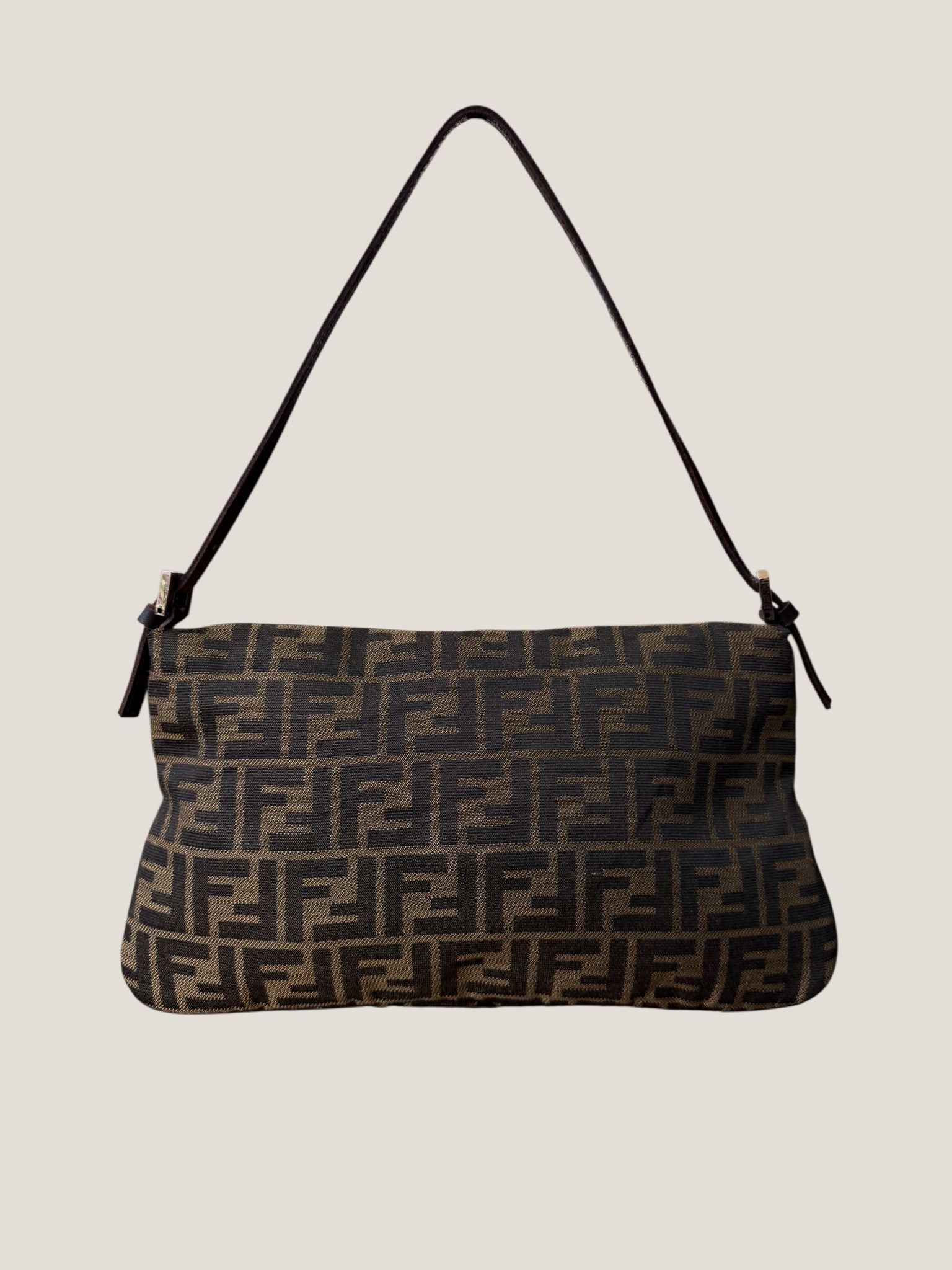 Fendi Baguette Zucca Doppia Flap