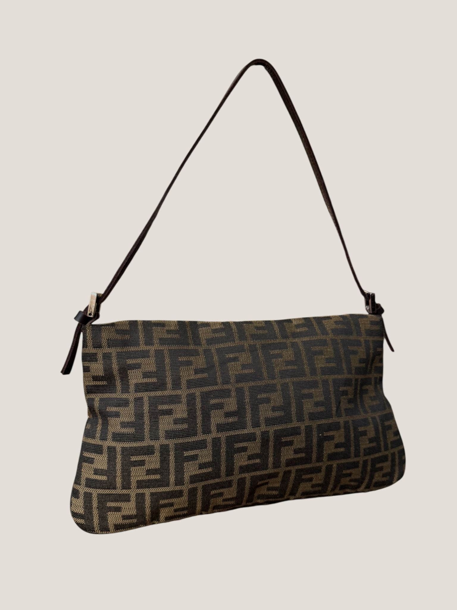 Fendi Baguette Zucca Doppia Flap