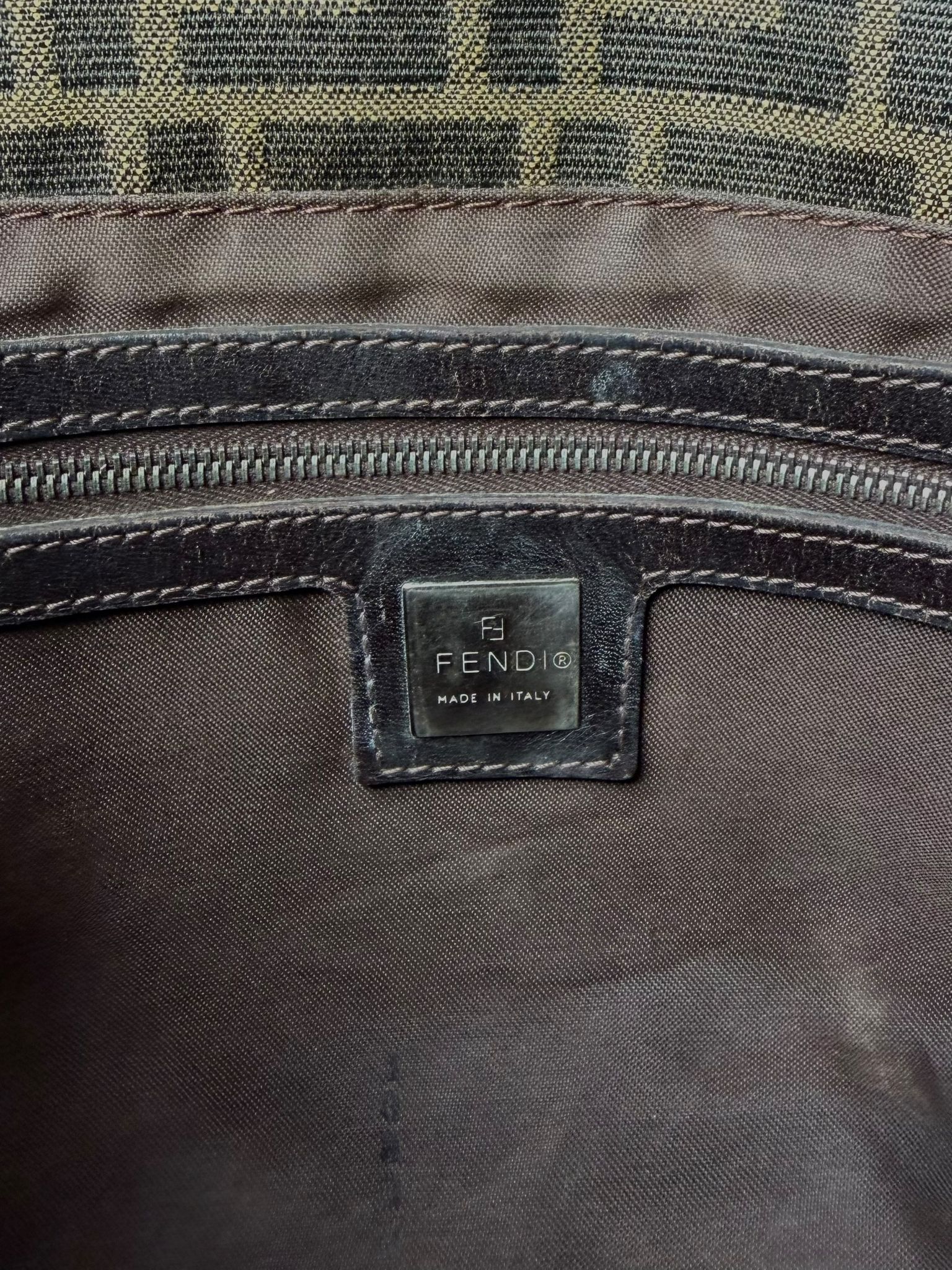Fendi Baguette Zucca Doppia Flap