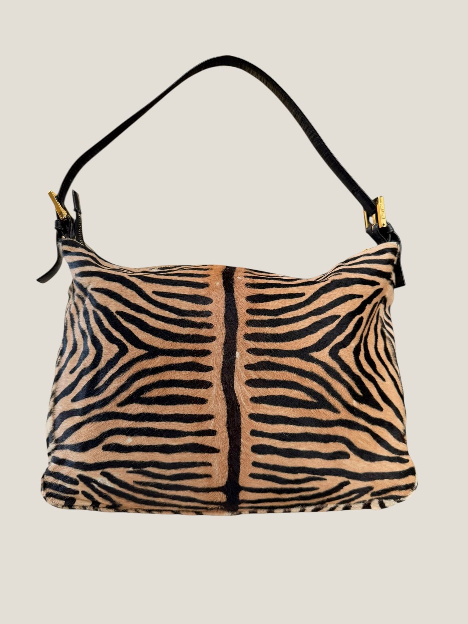 Fendi Mamma Baguette zebra pony hair