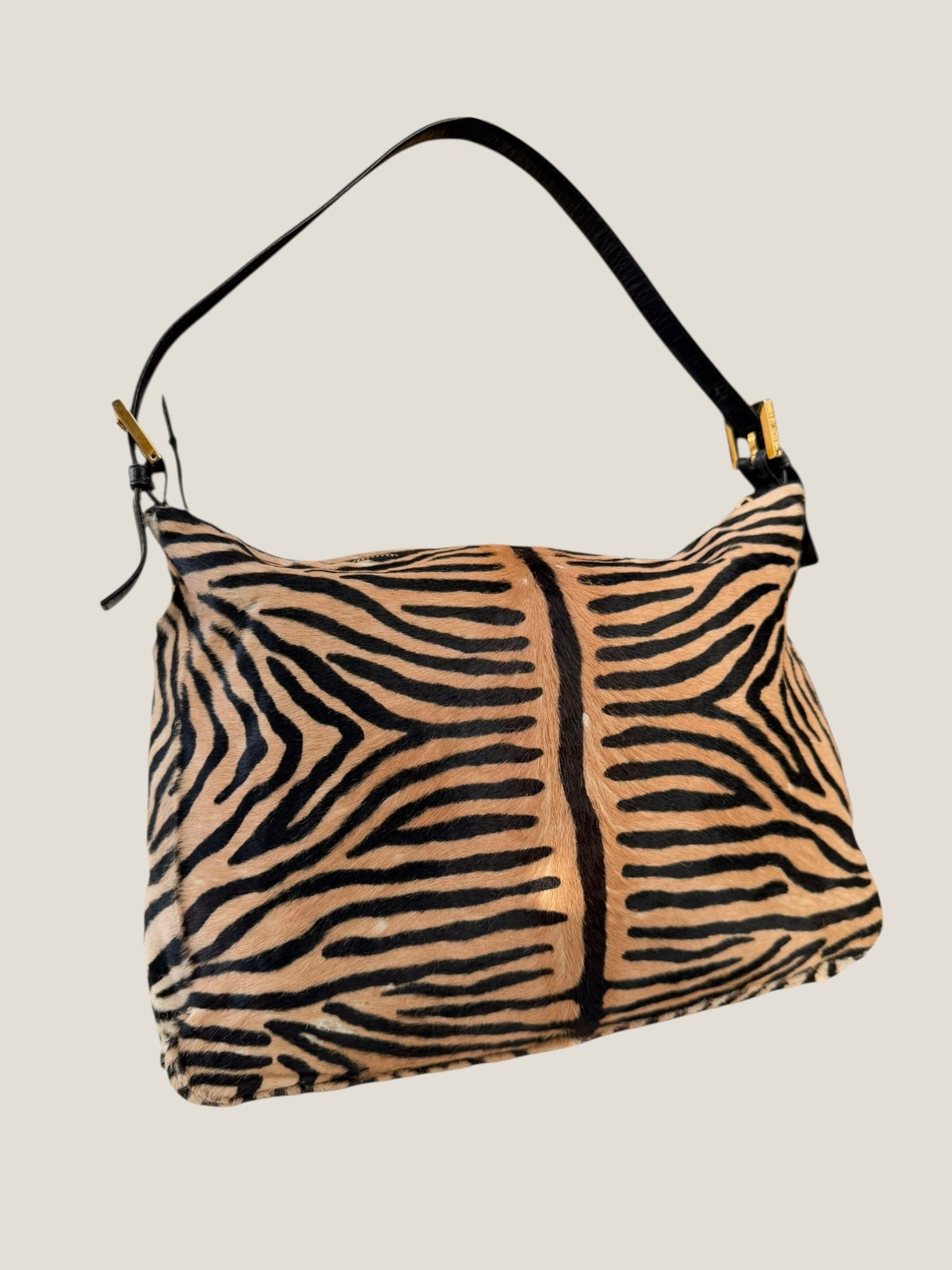 Fendi Mamma Baguette zebra pony hair