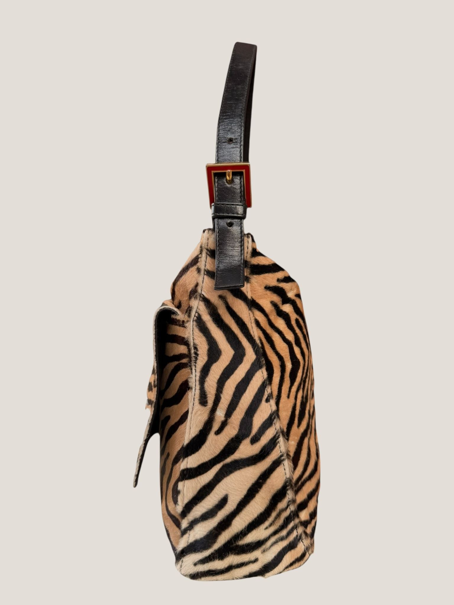 Fendi Mamma Baguette zebra pony hair