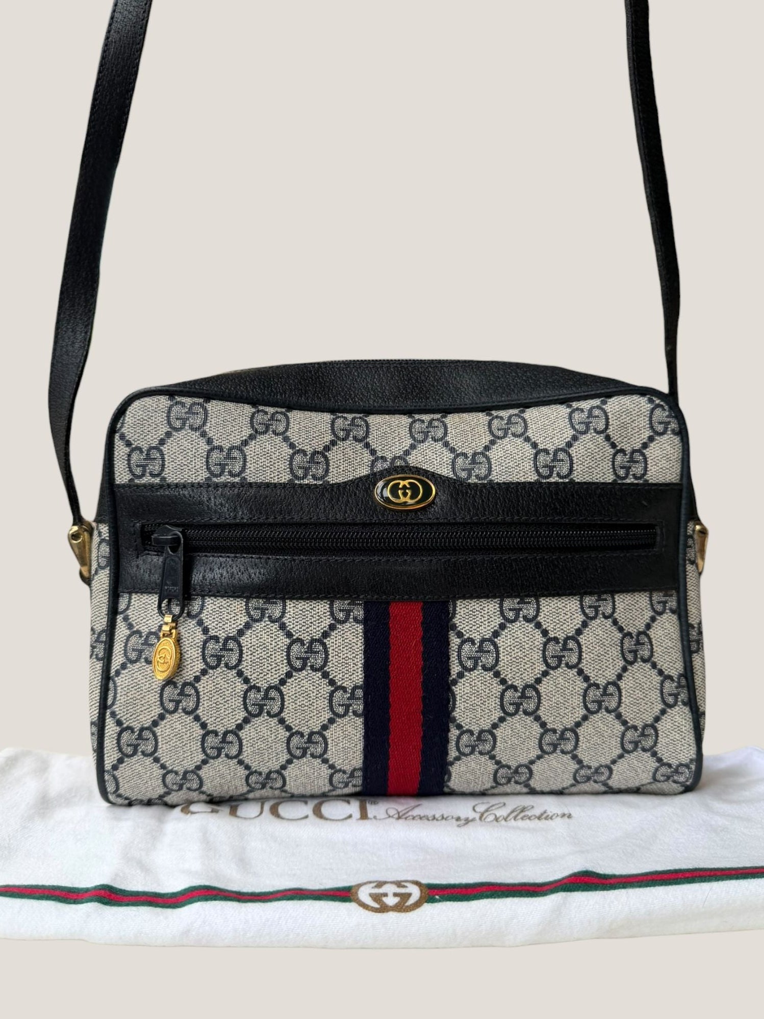 Gucci GG Supreme Web tracolla