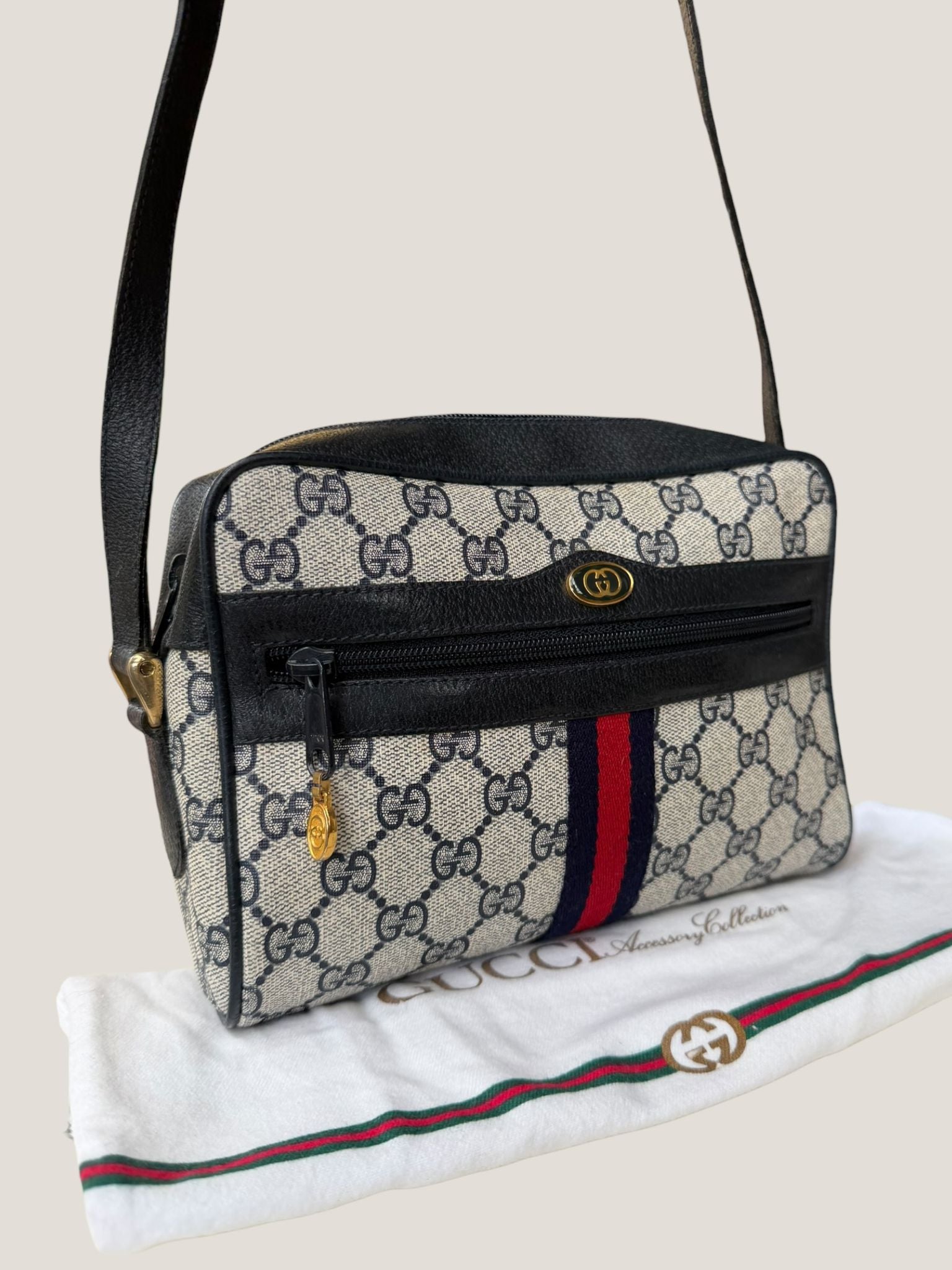 Gucci GG Supreme Web tracolla