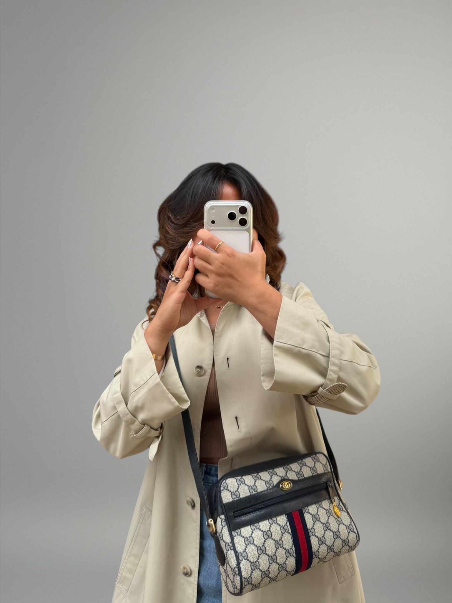 Gucci GG Supreme Web tracolla