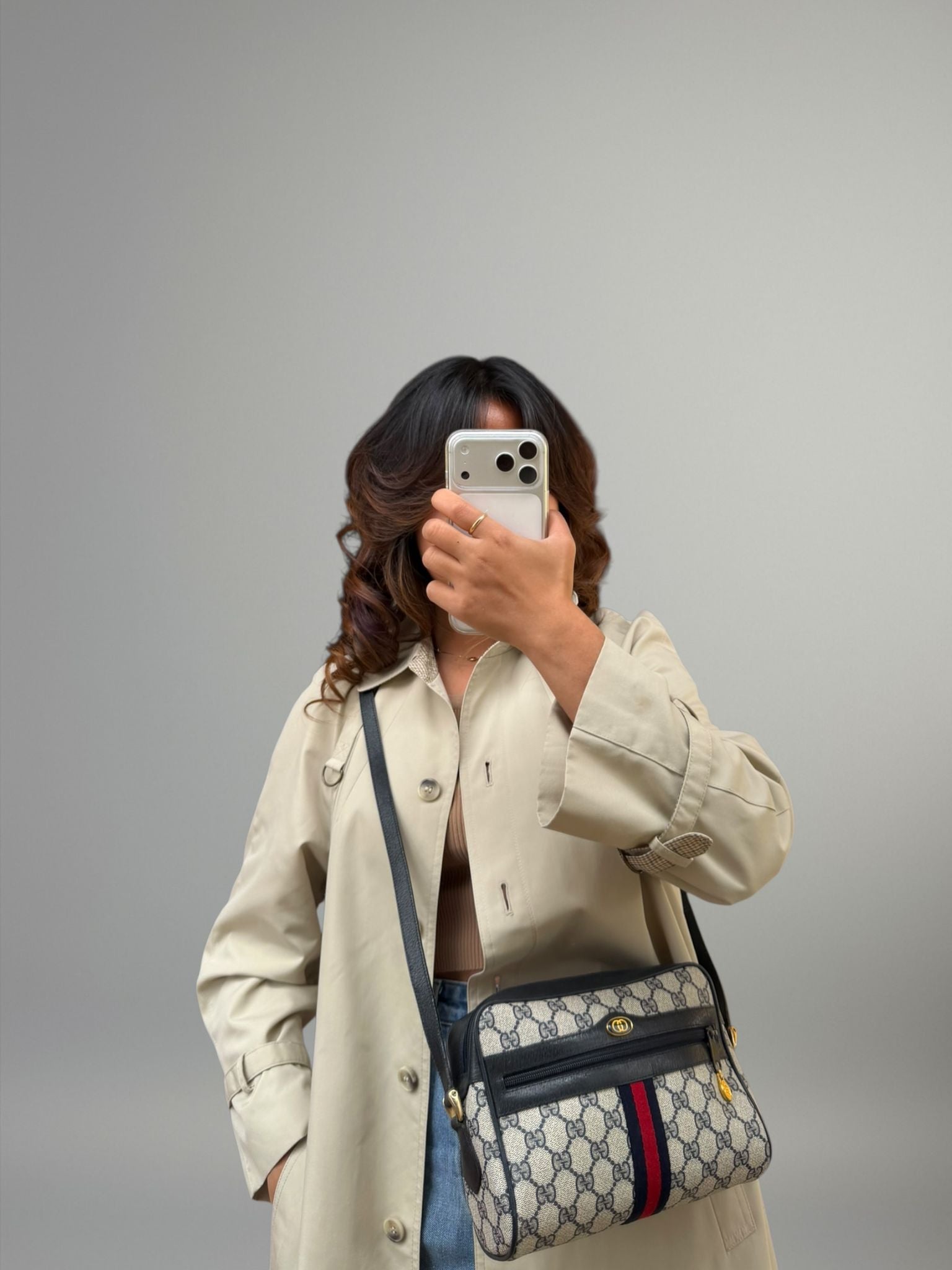 Gucci GG Supreme Web tracolla