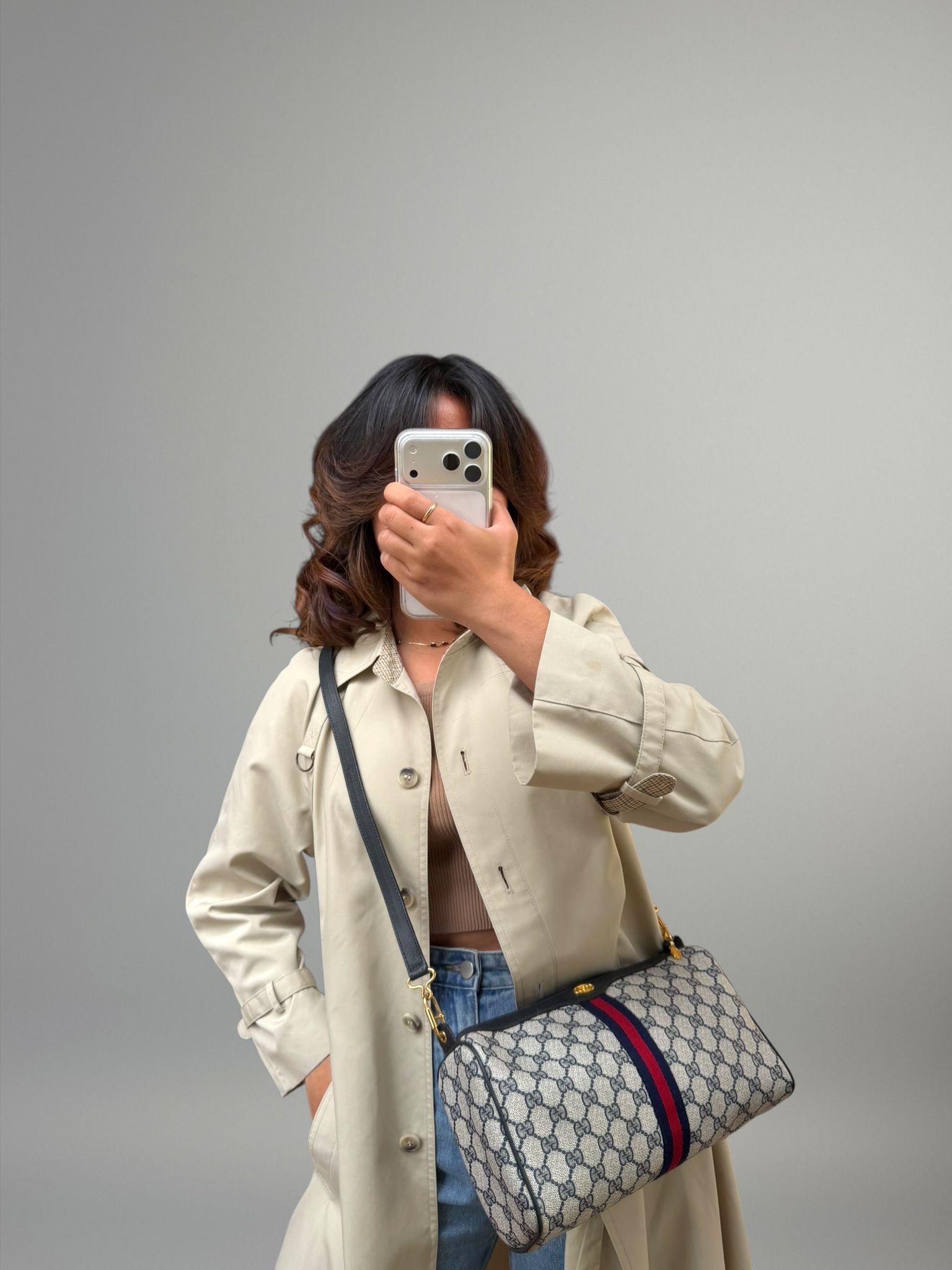 Gucci GG Supreme Web tracolla
