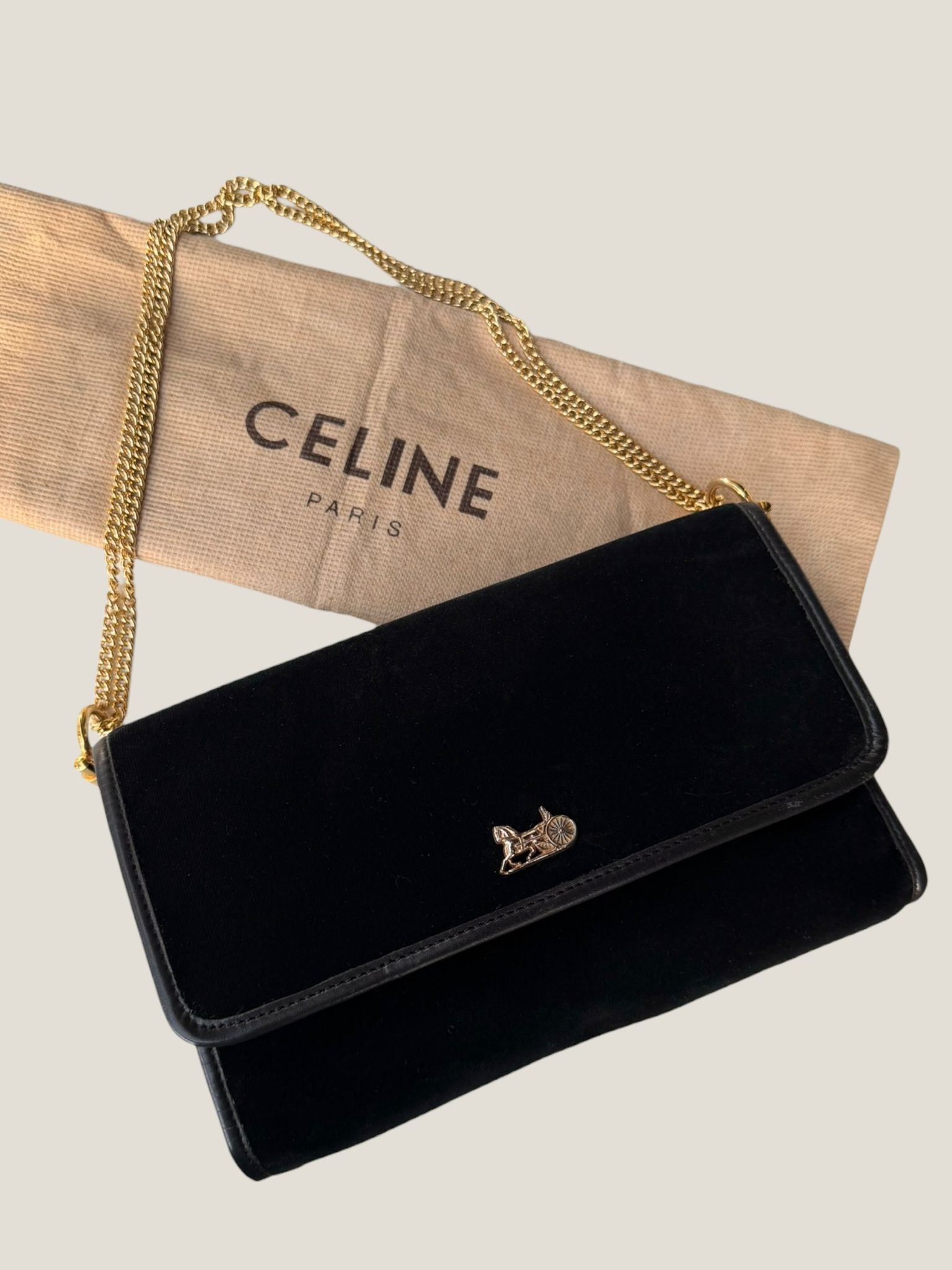 Celine velvet flap bag