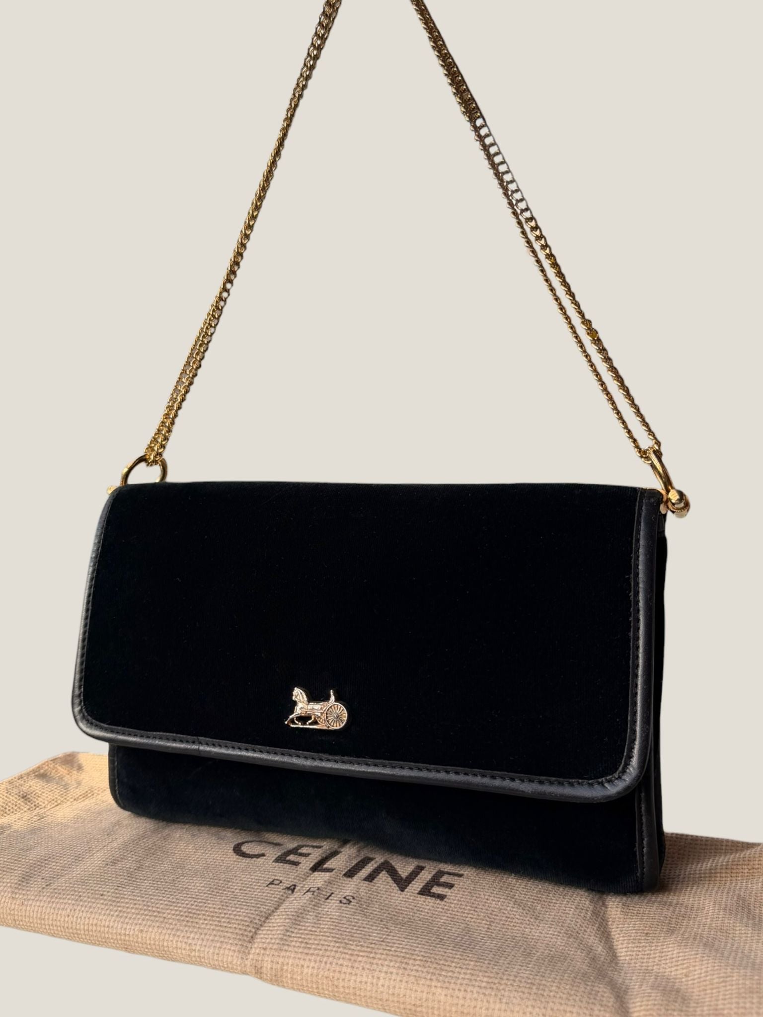 Celine velvet flap bag