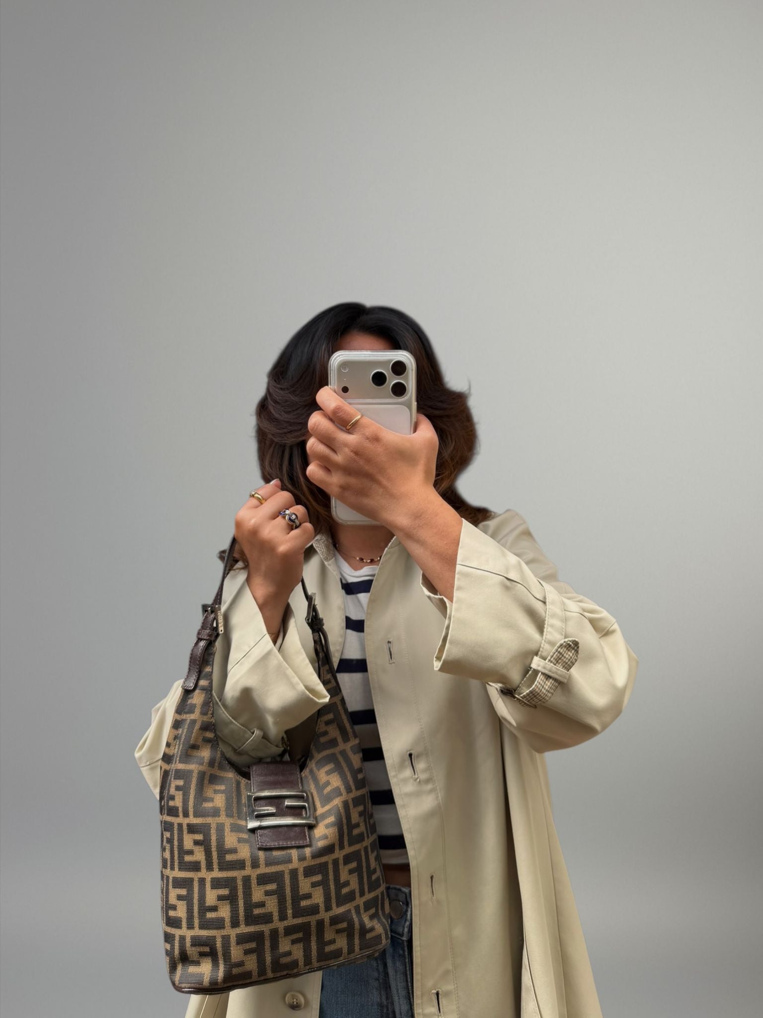 Fendi Zucca Hobo Bag
