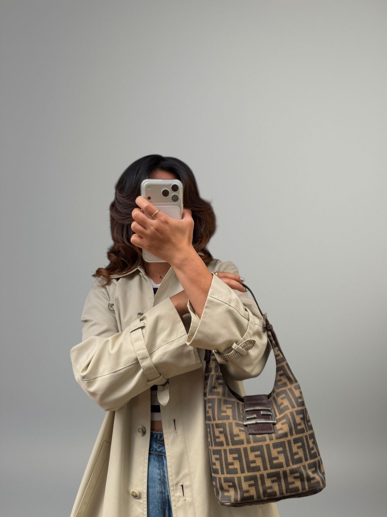 Fendi Zucca Hobo Bag