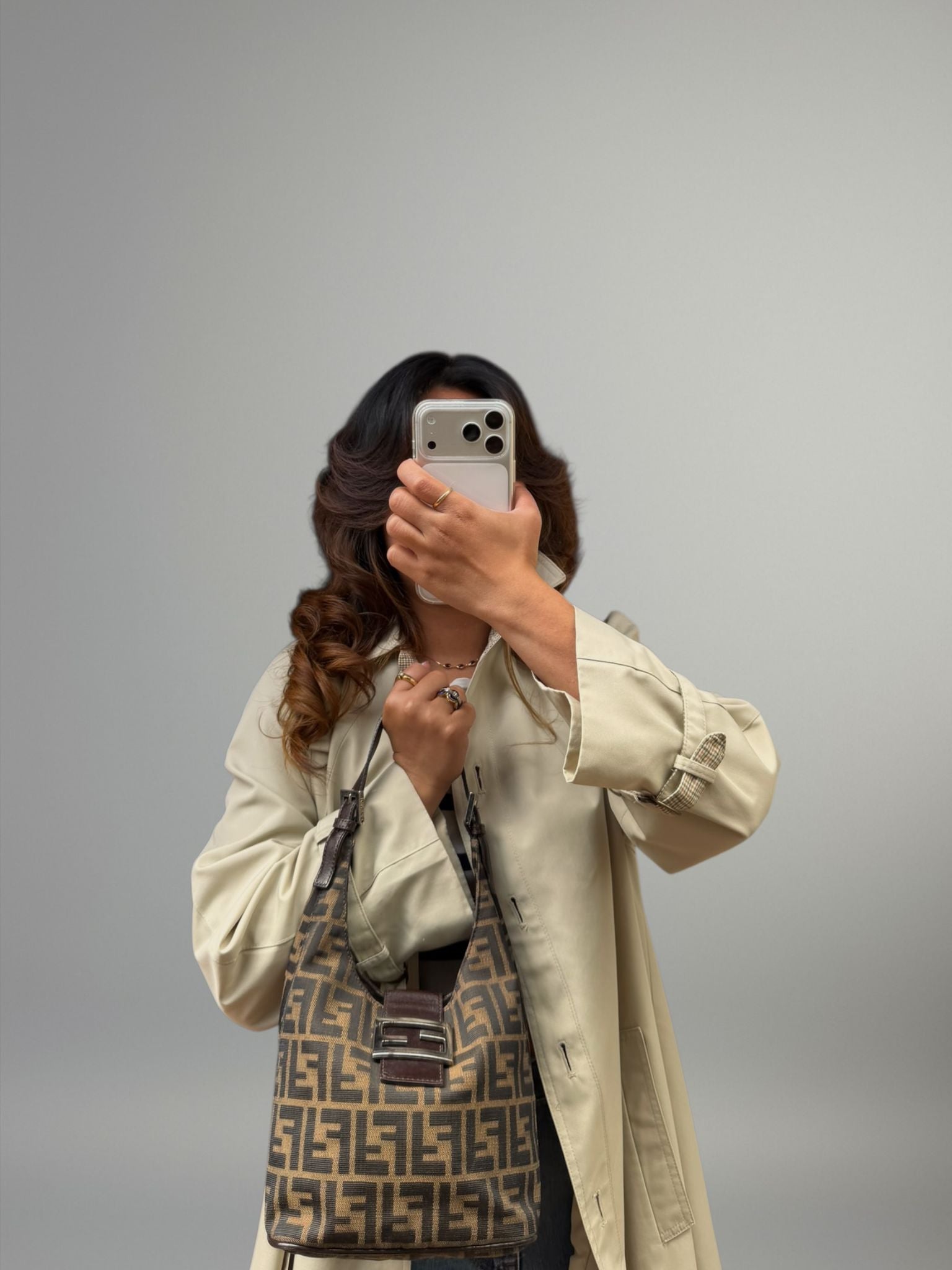 Fendi Zucca Hobo Bag