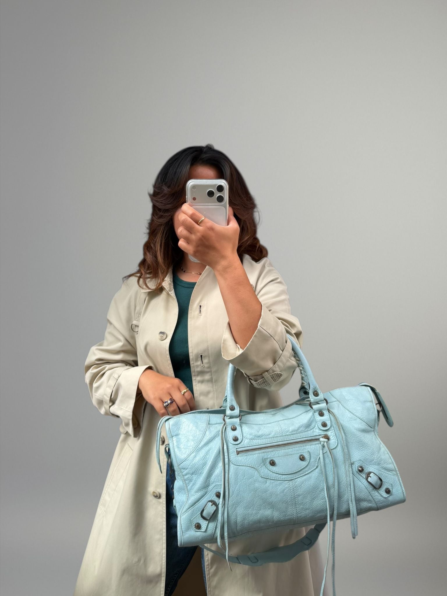 Balenciaga Part Time azzurro polvere