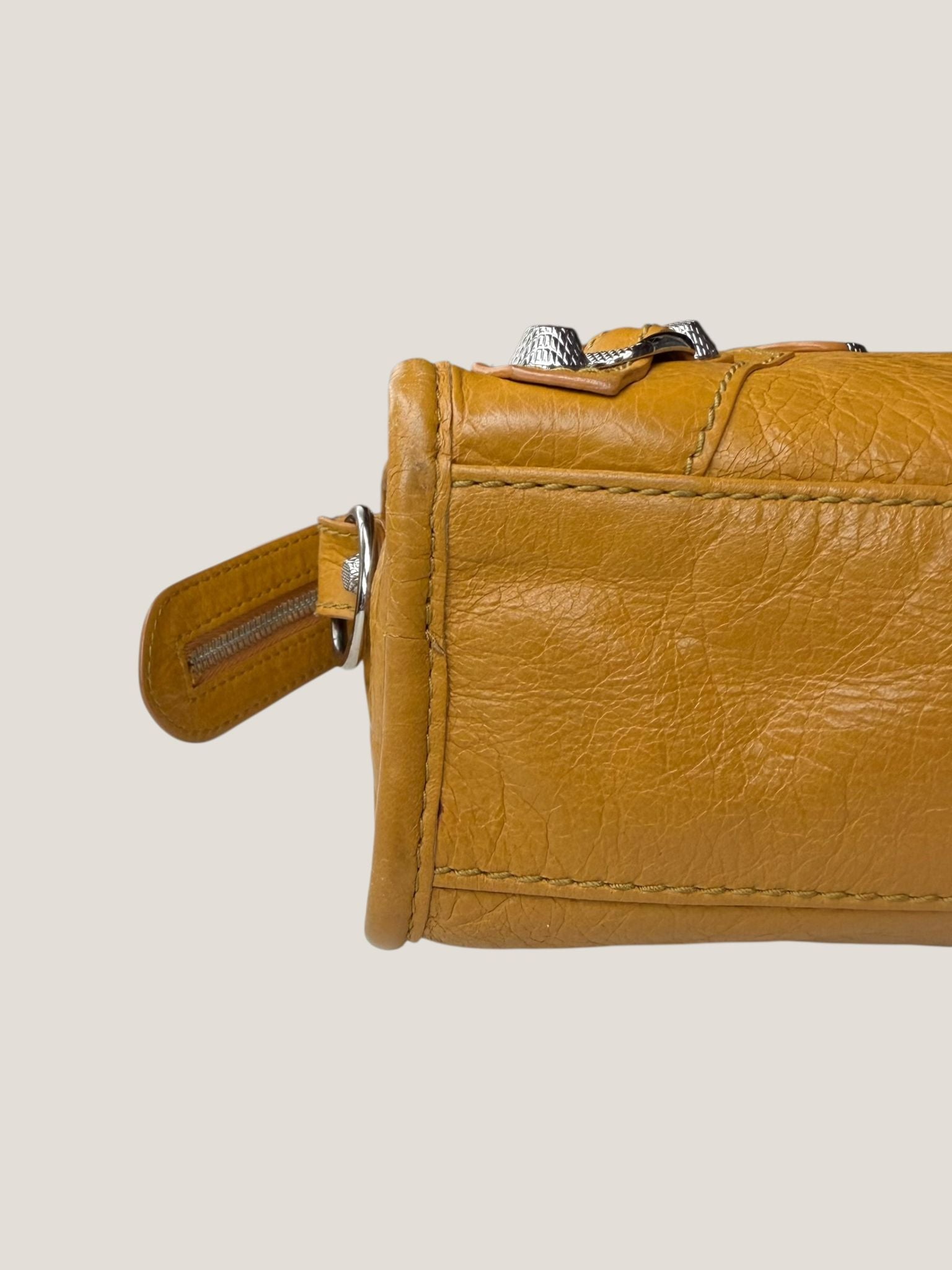 Balenciaga Mini City gialla senape