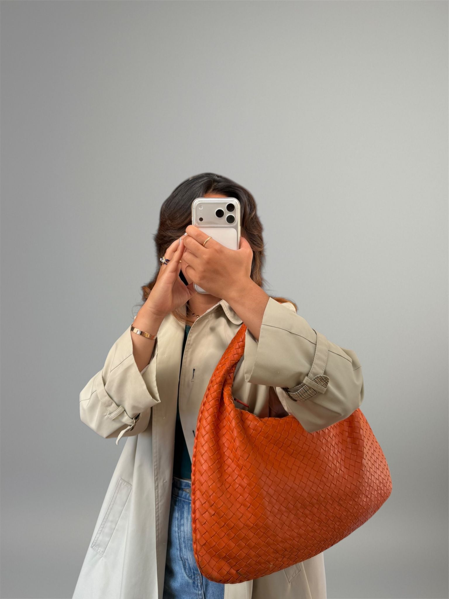 Bottega Veneta Hobo Intrecciato Arancione