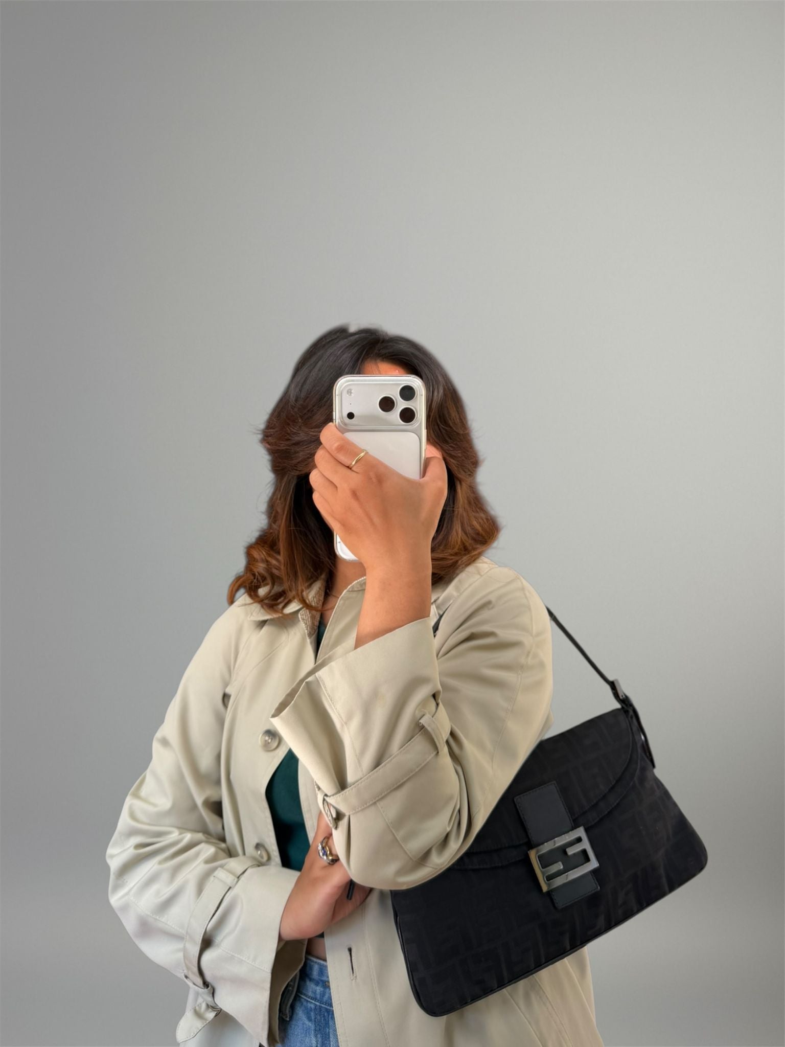 Fendi Baguette Zucca Nera