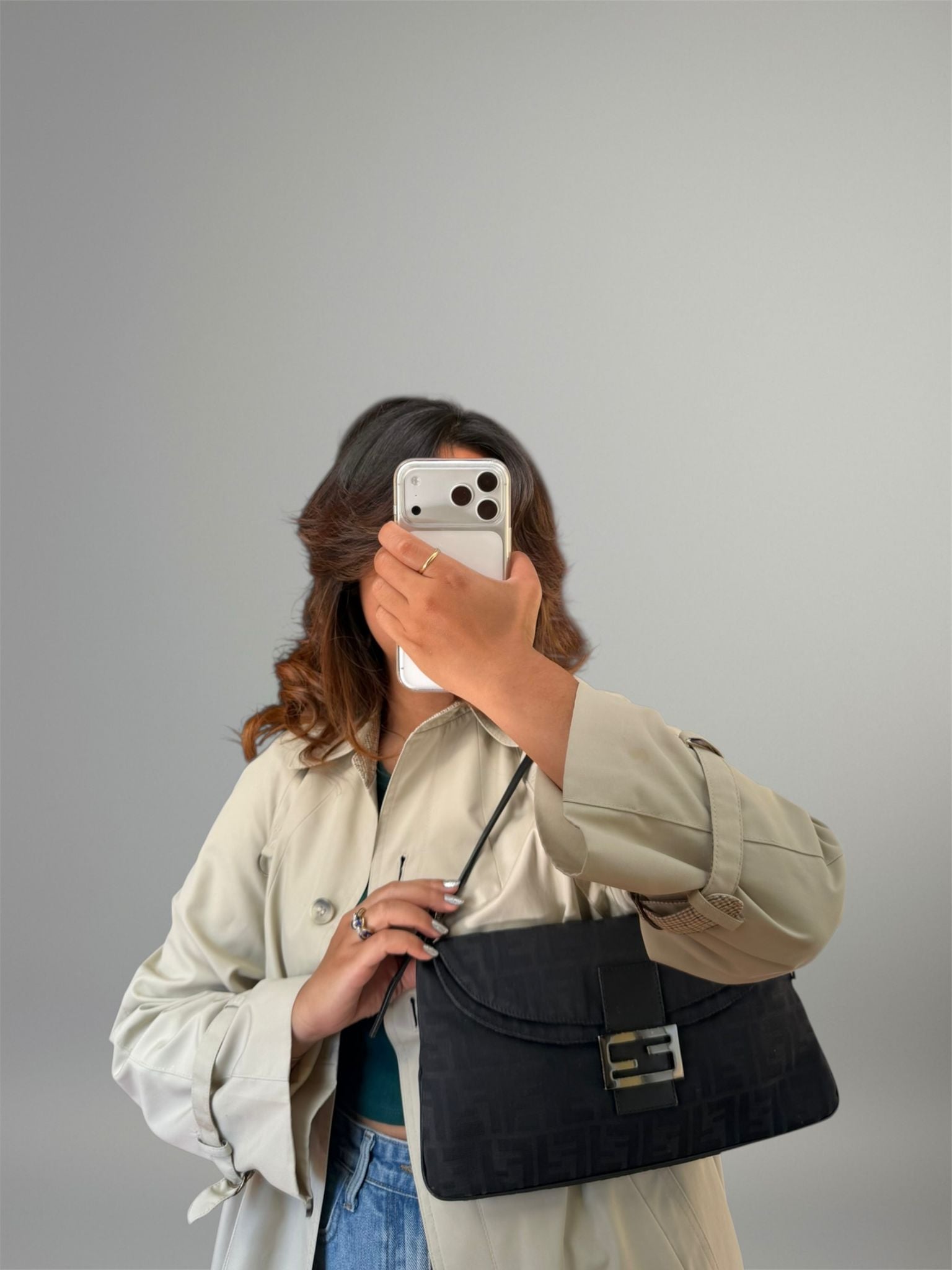 Fendi Baguette Zucca Nera