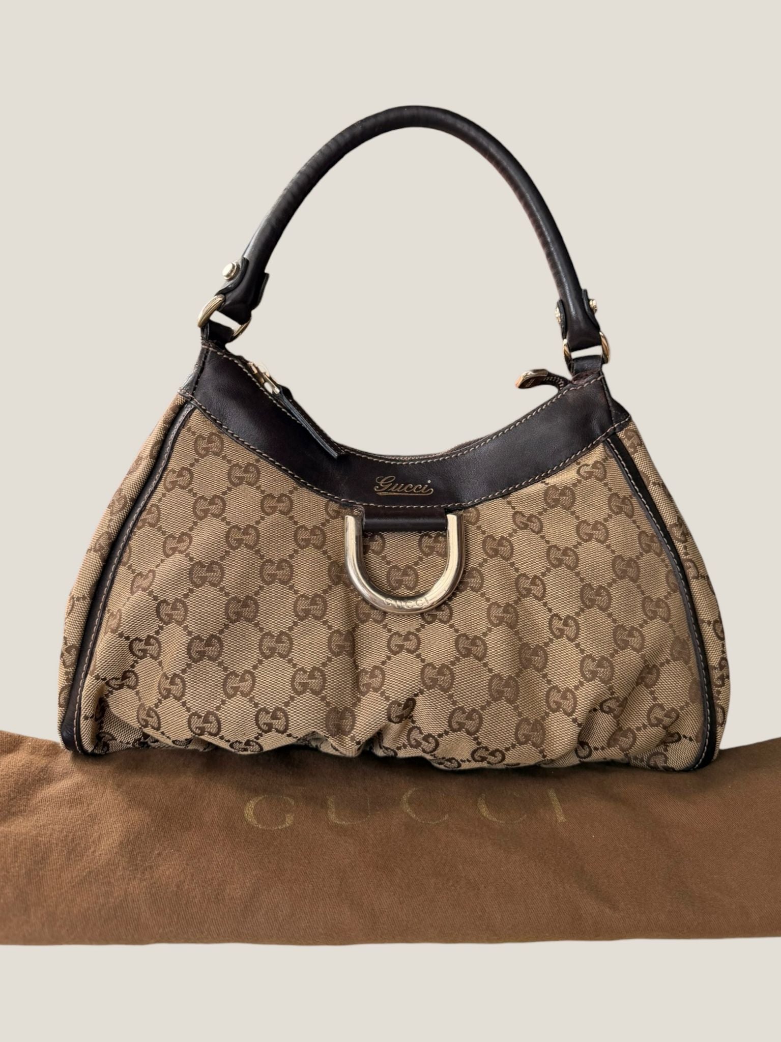 Gucci Abbey D Ring GG Canvas