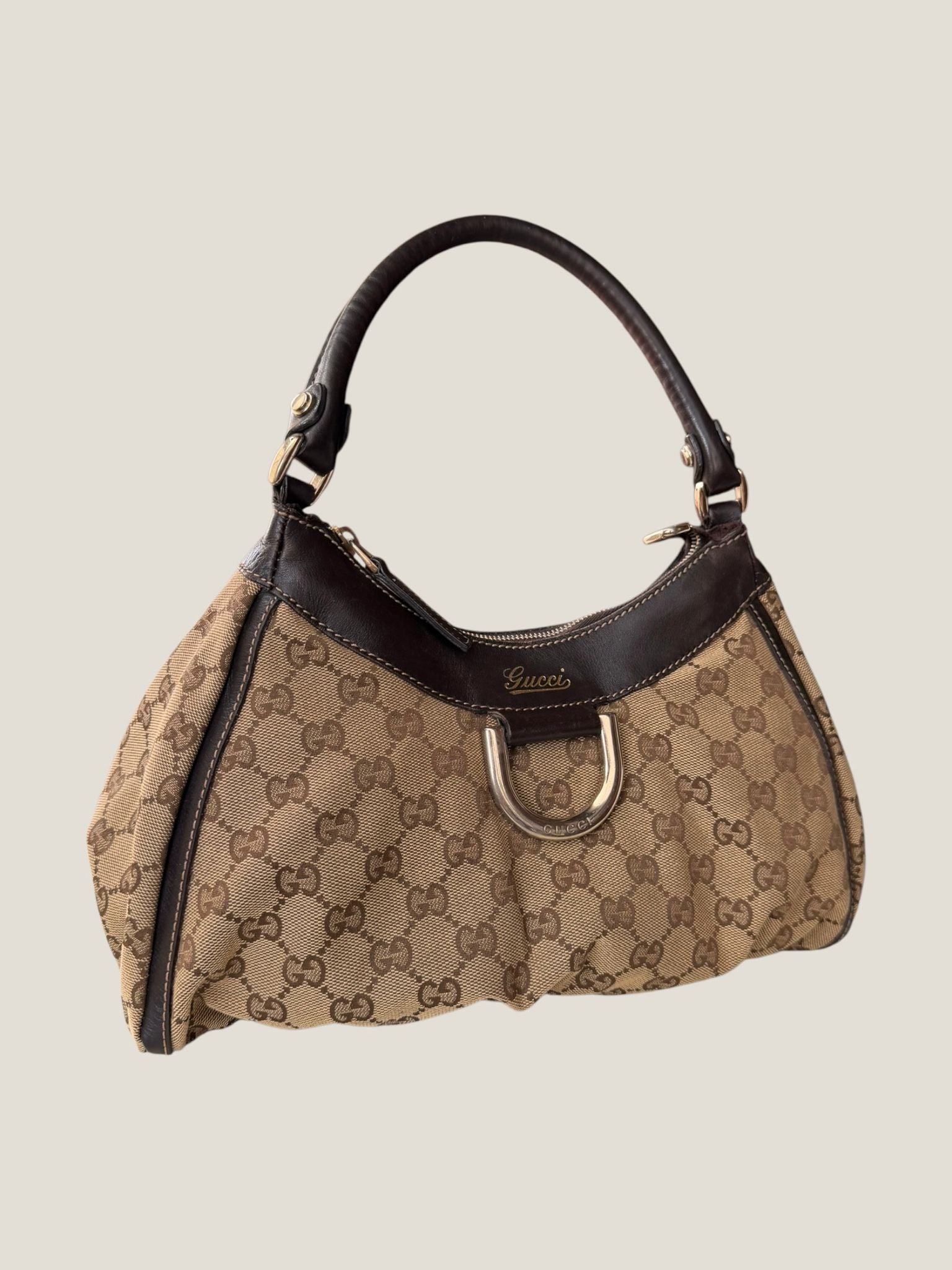 Gucci Abbey D Ring GG Canvas