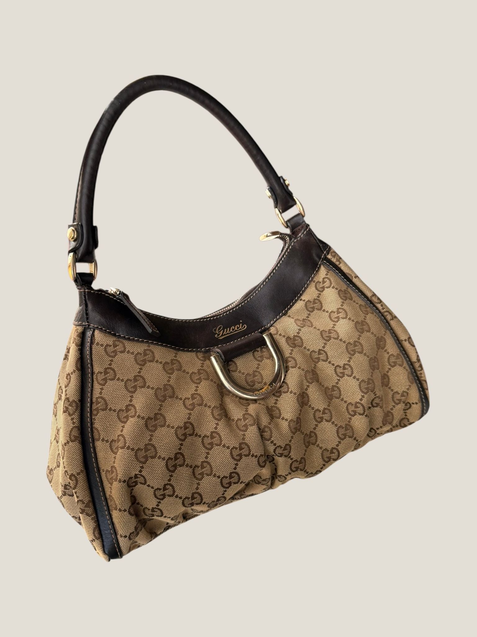 Gucci Abbey D Ring GG Canvas
