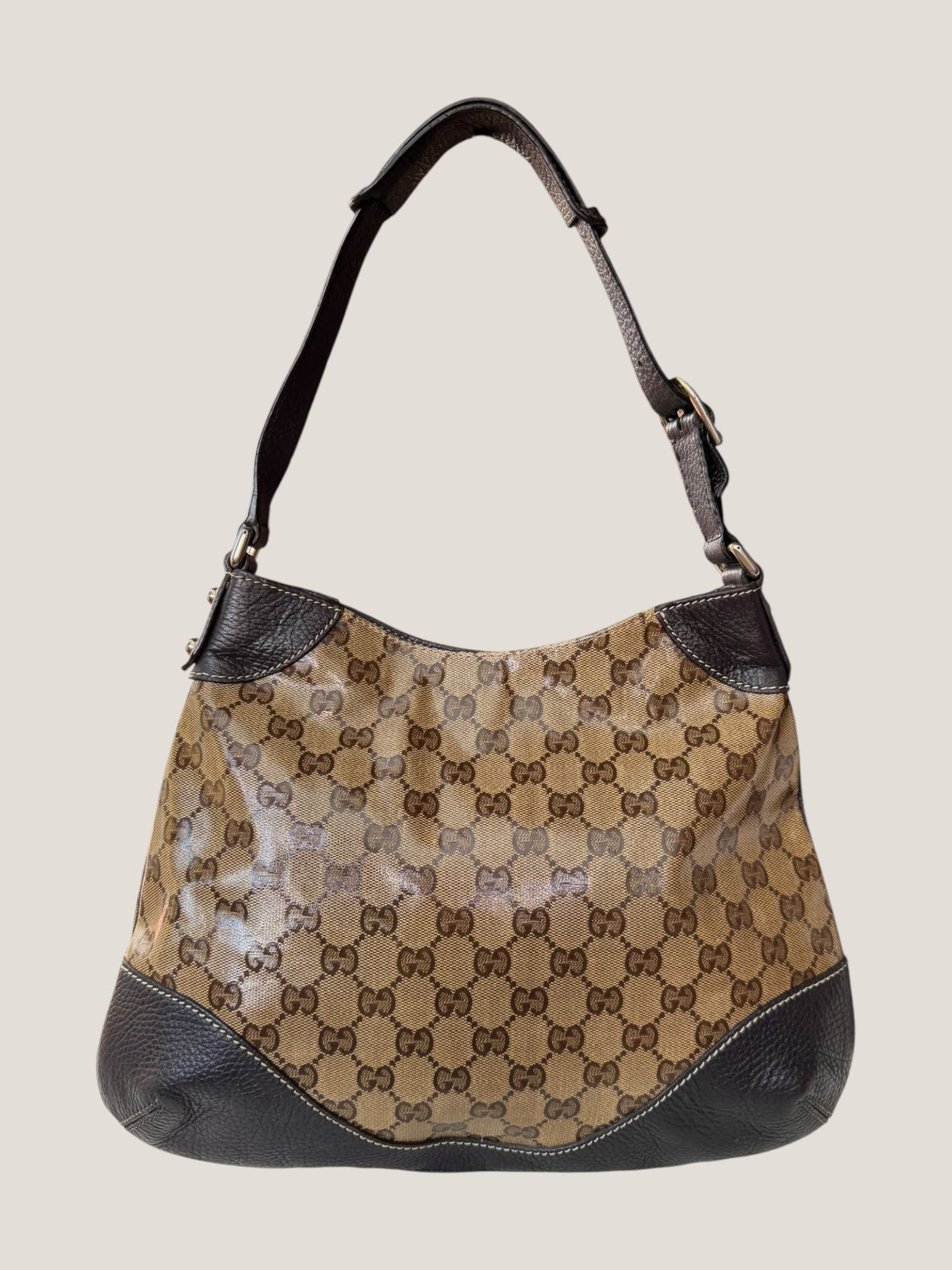 Gucci Crystal GG Canvas Hobo