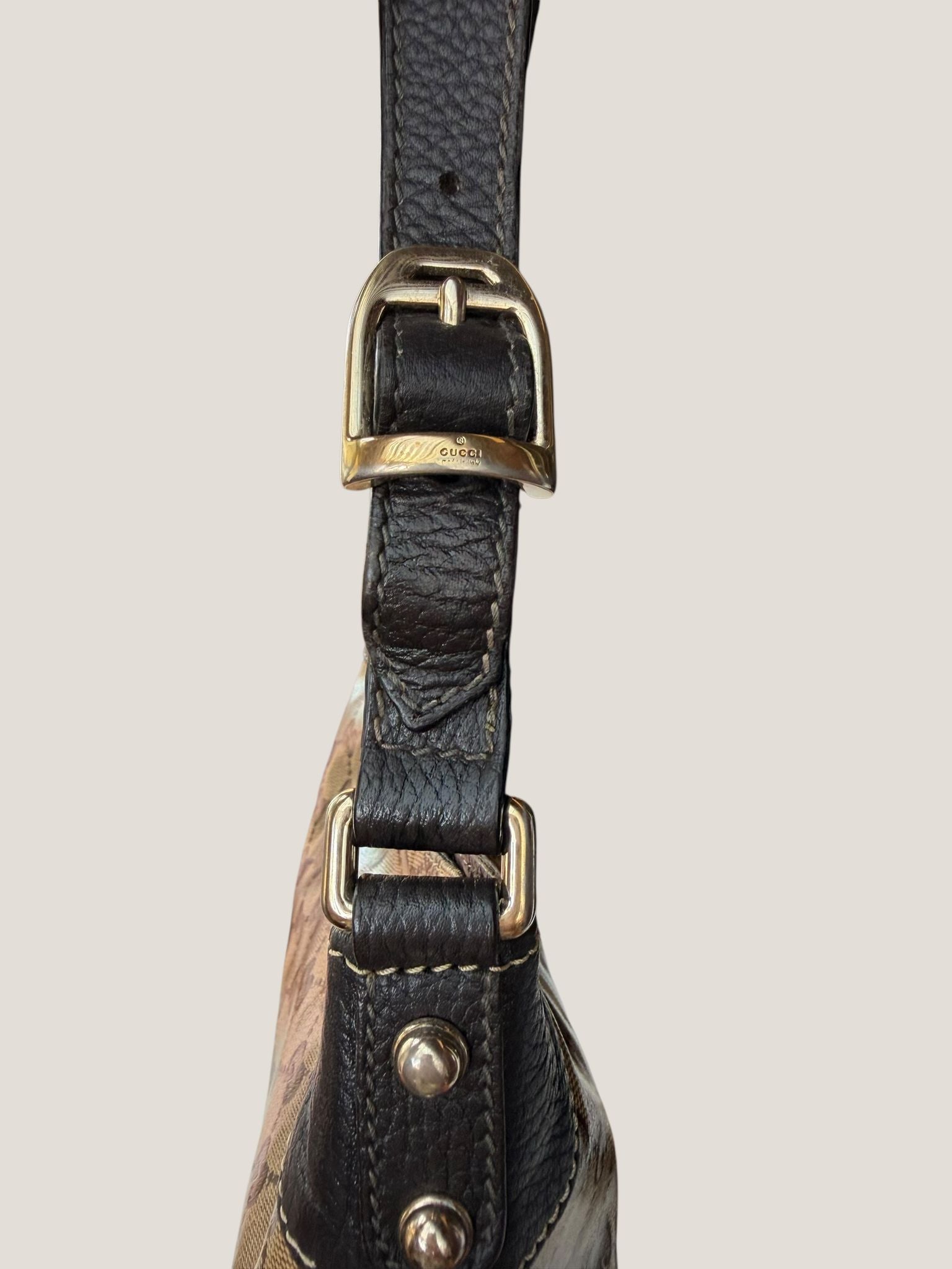 Gucci Crystal GG Canvas Hobo