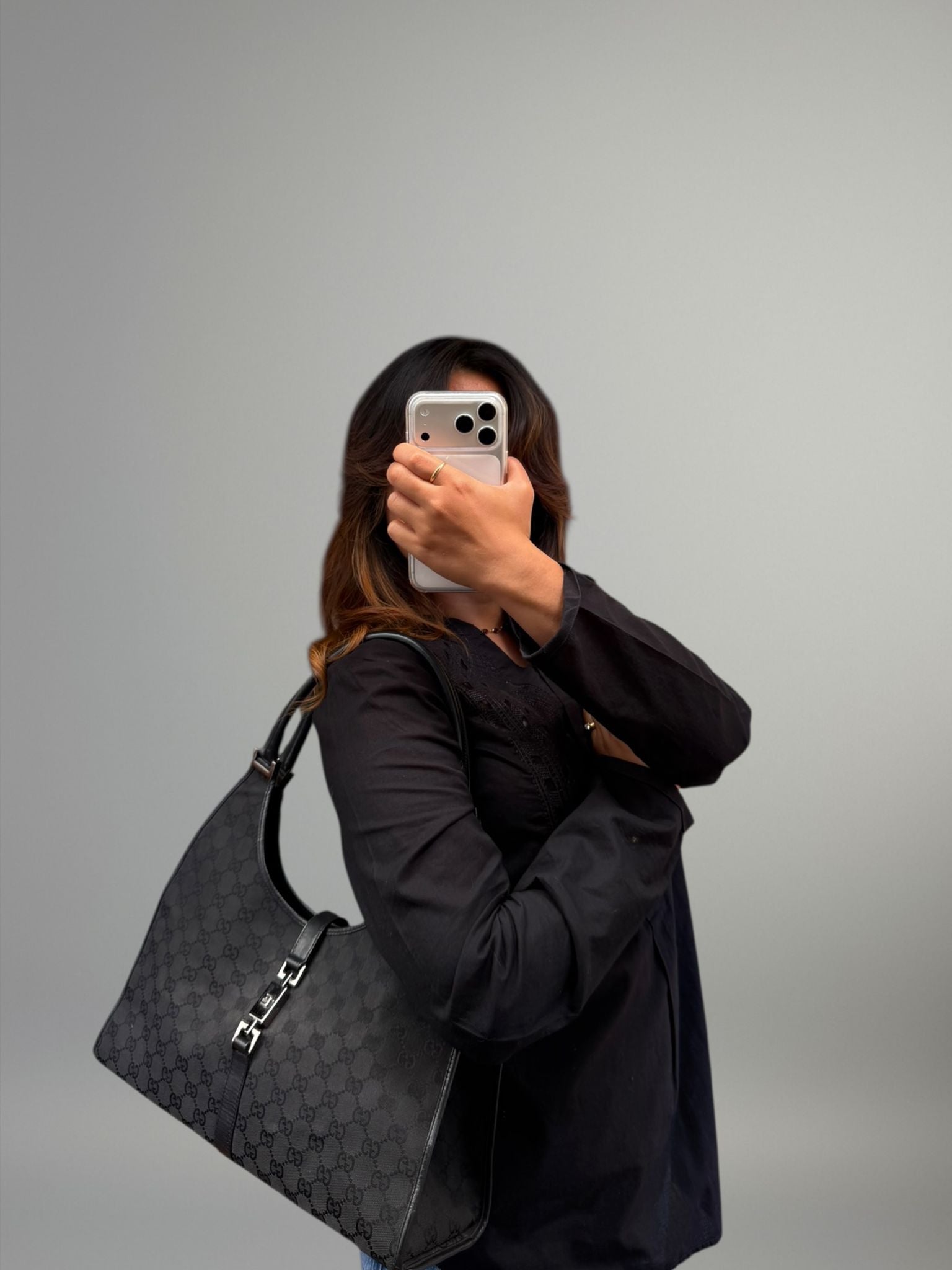 Gucci Jackie GG Canvas Nera