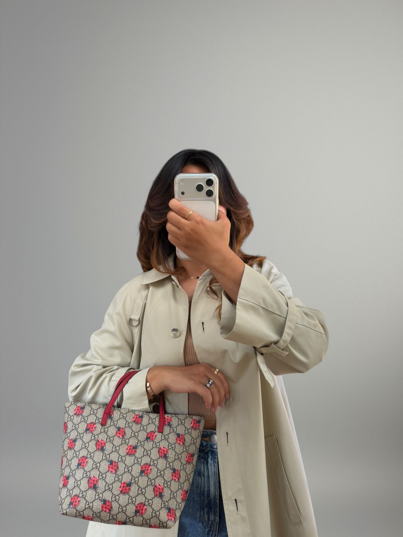 Gucci GG Supreme Ladybug Tote