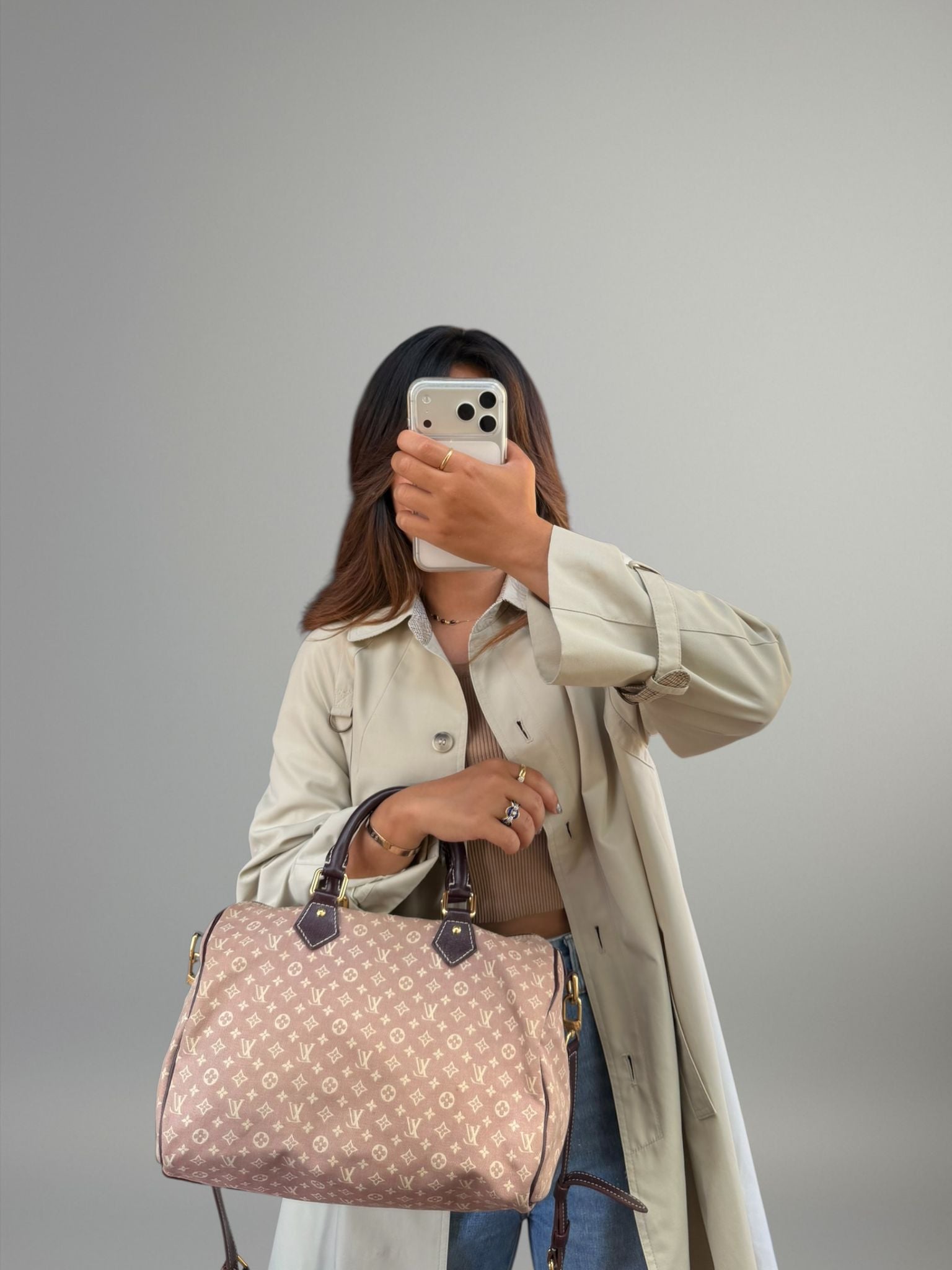 LV Speedy Mini Lin Idylle Rose