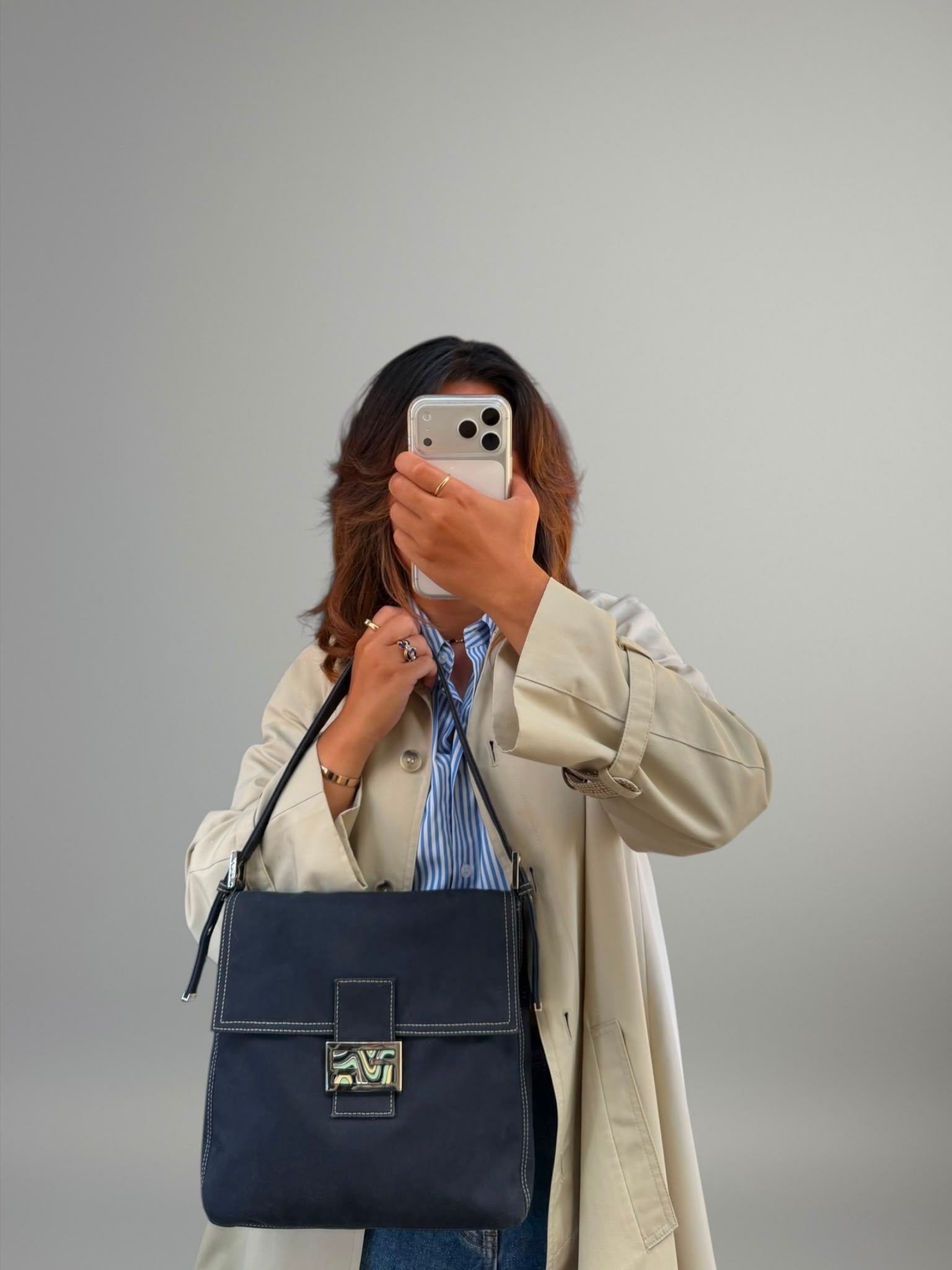 Fendi Baguette in tessuto
