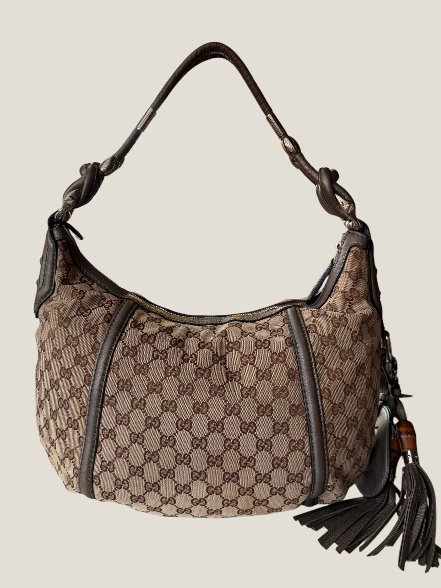 Gucci Metallic Techno Horsebit Hobo