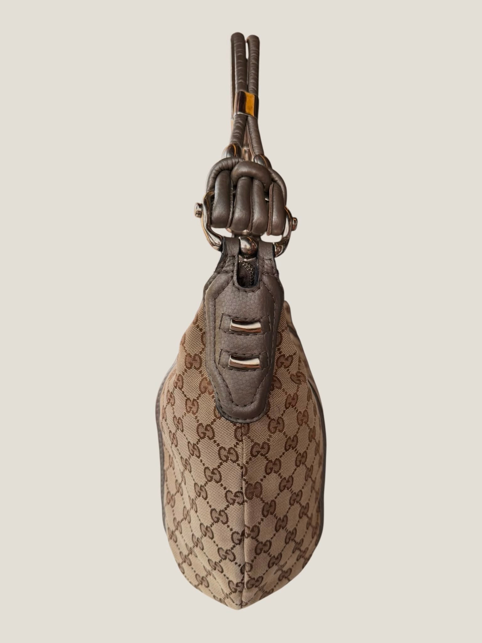 Gucci Metallic Techno Horsebit Hobo