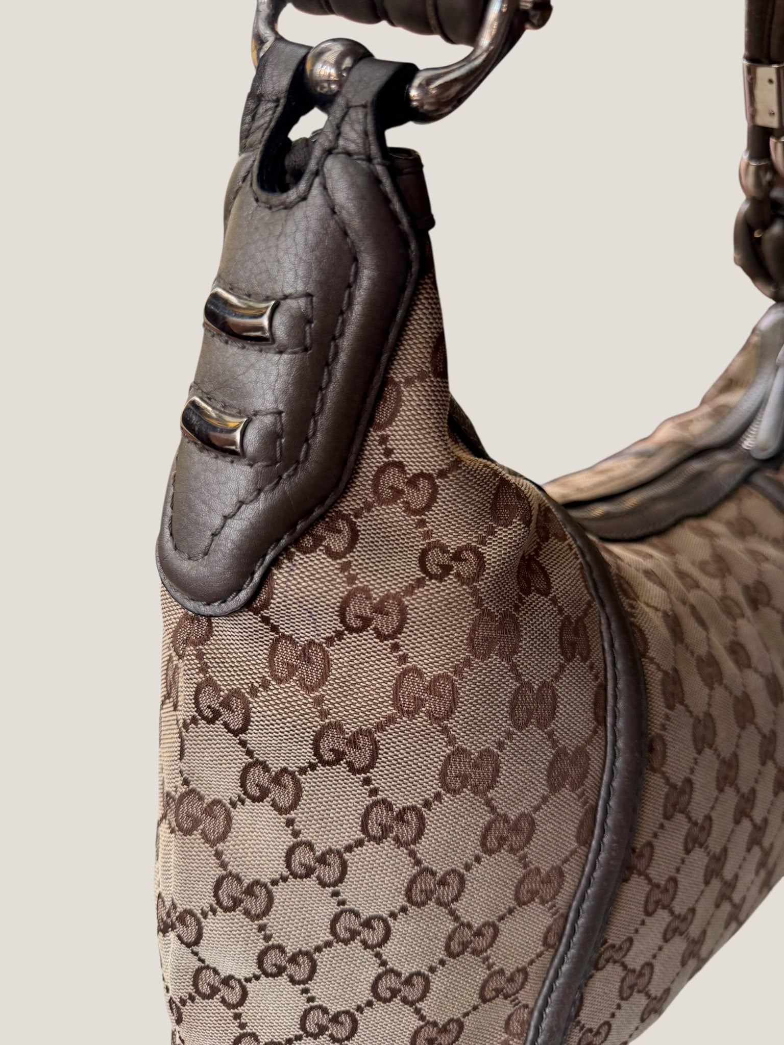 Gucci Metallic Techno Horsebit Hobo