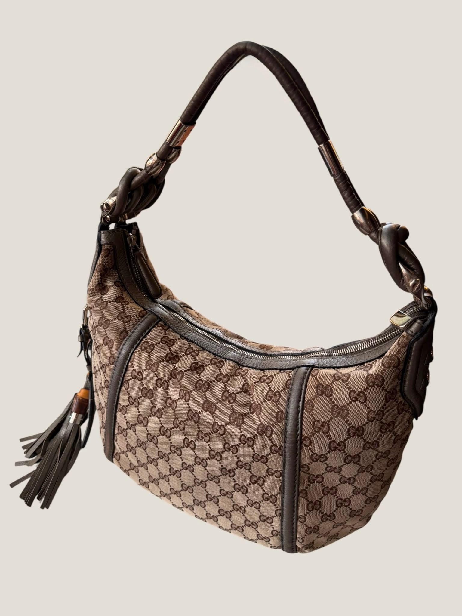 Gucci Metallic Techno Horsebit Hobo