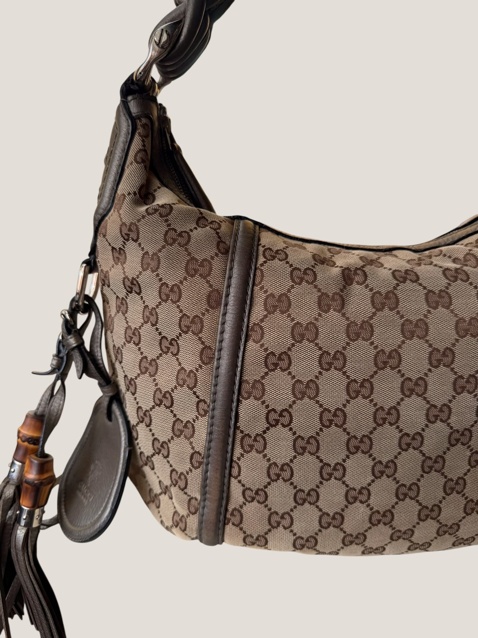 Gucci Metallic Techno Horsebit Hobo
