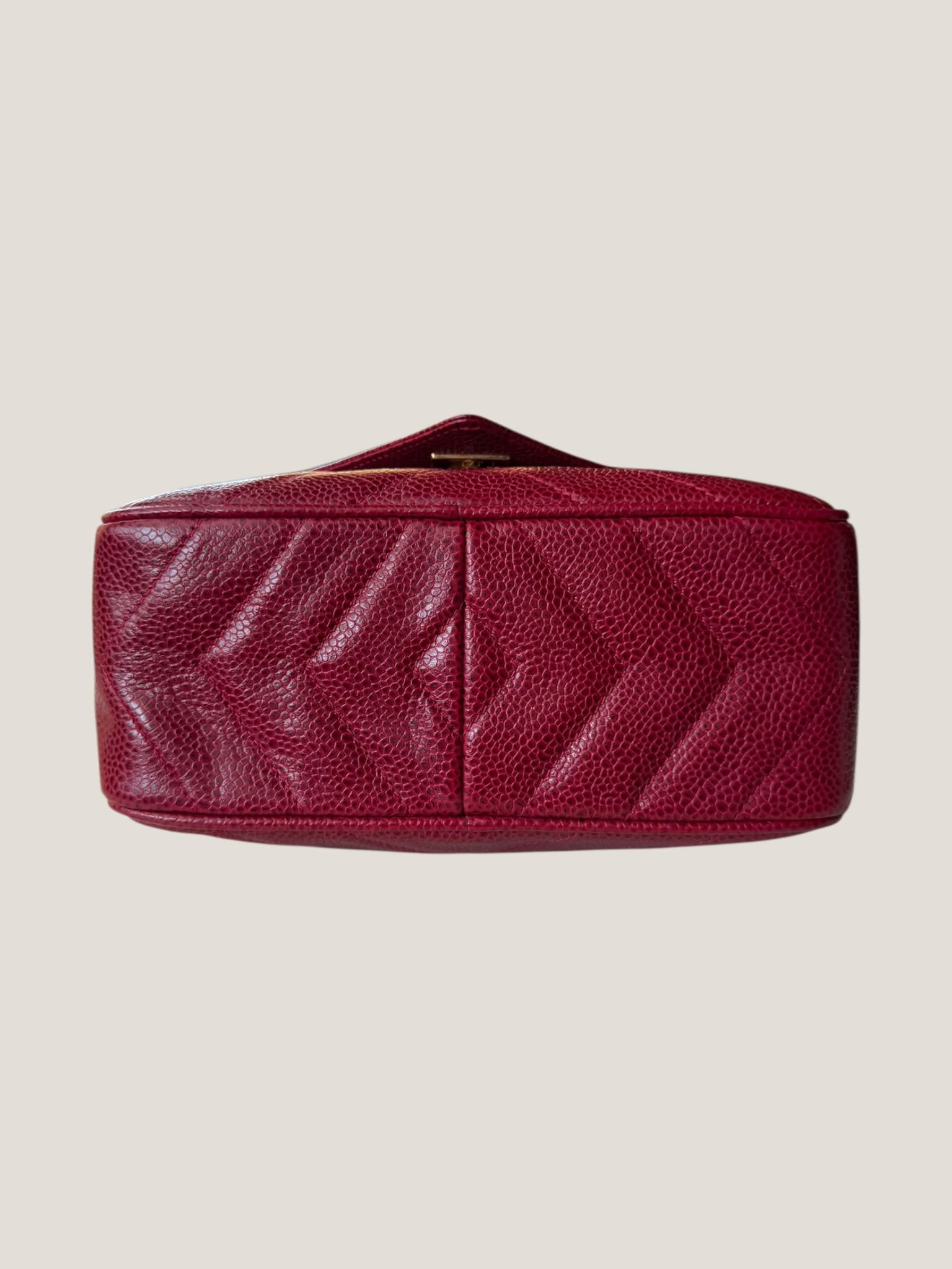 Chanel Vintage Caviar Chevron Camera Bag