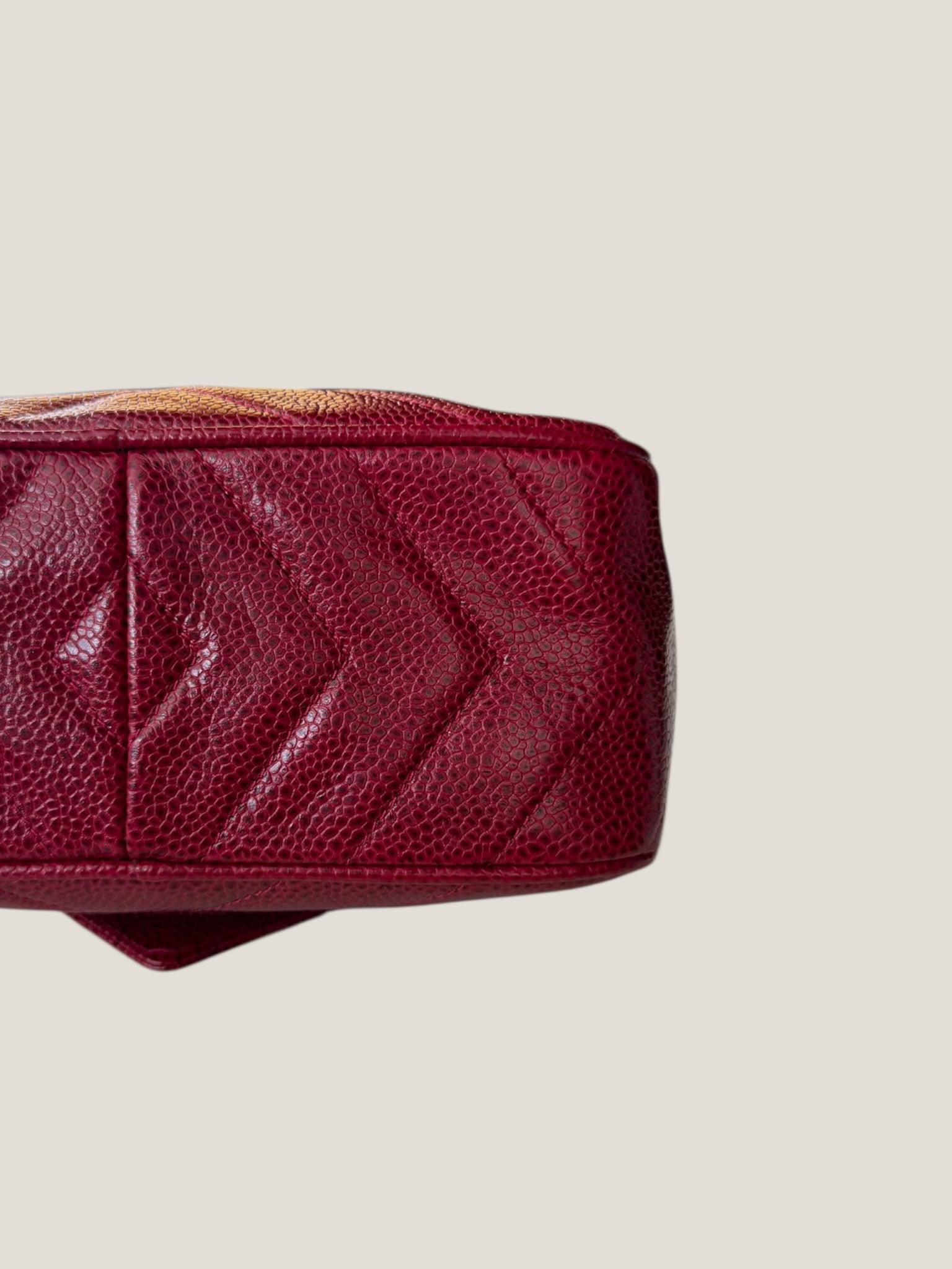 Chanel Vintage Caviar Chevron Camera Bag