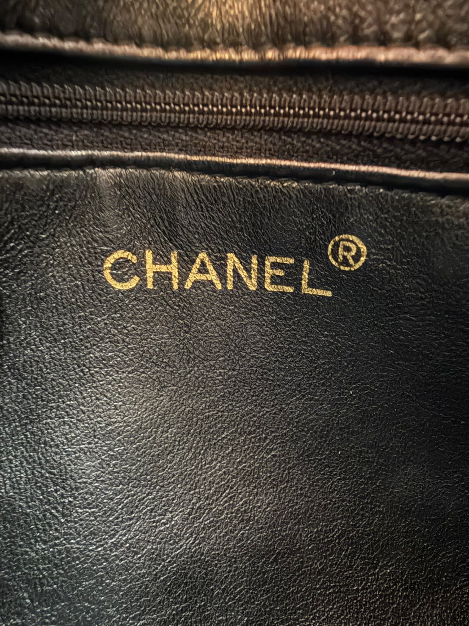 Chanel Vintage Caviar Chevron Camera Bag