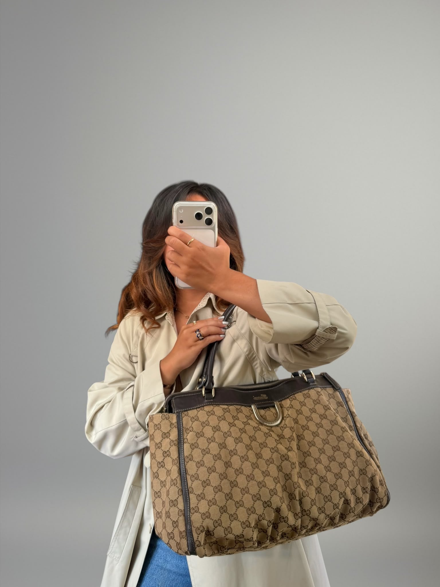 Gucci Abbey D-Ring GG Canvas Tote