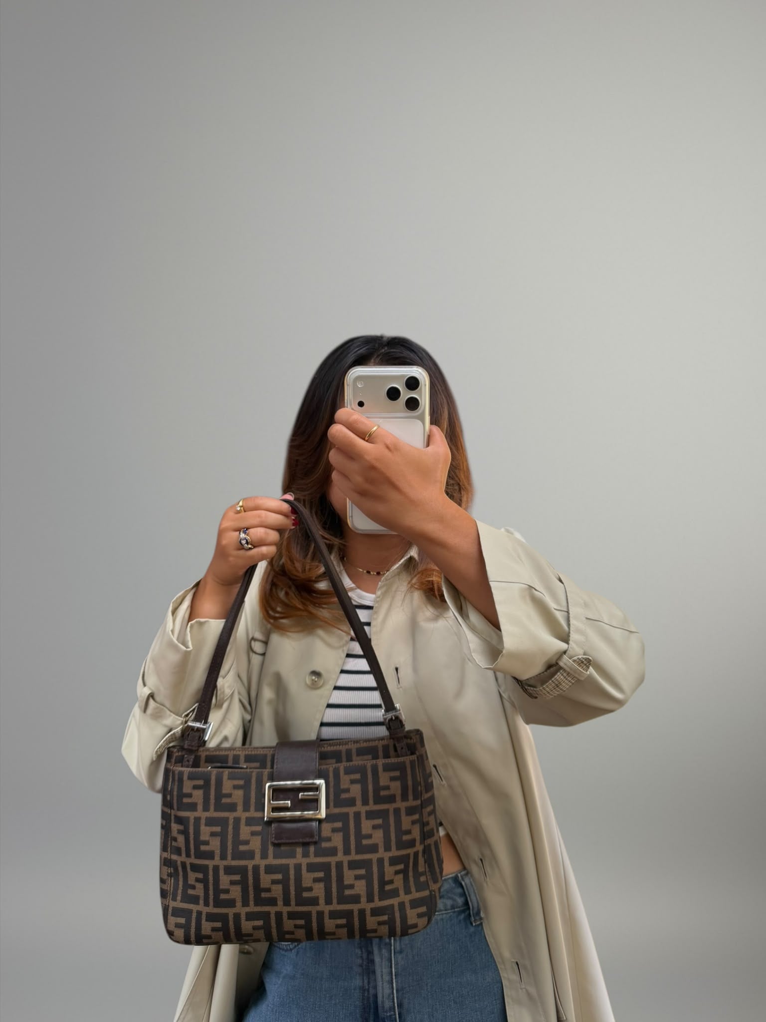 Fendi Baguette Zucca Tote