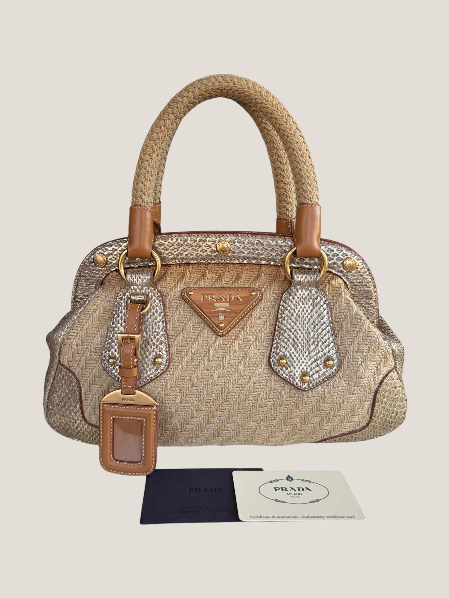 Prada Raffia e Pitone