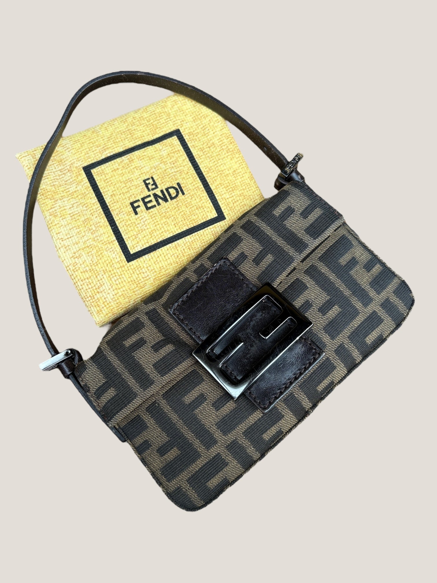 Fendi Baguette Mini Monogram Zucca