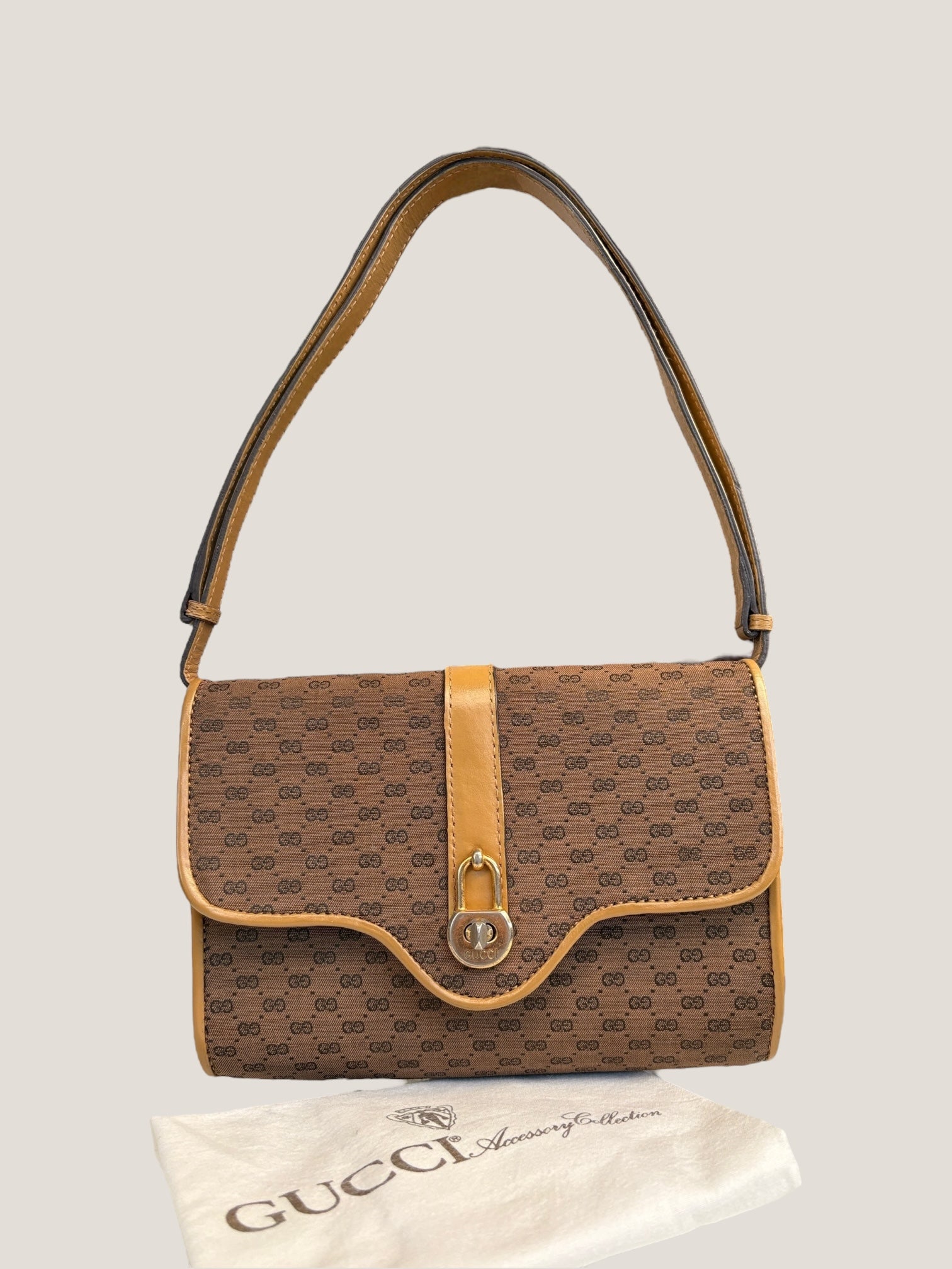 Gucci GG Canvas Miele Shoulder Bag