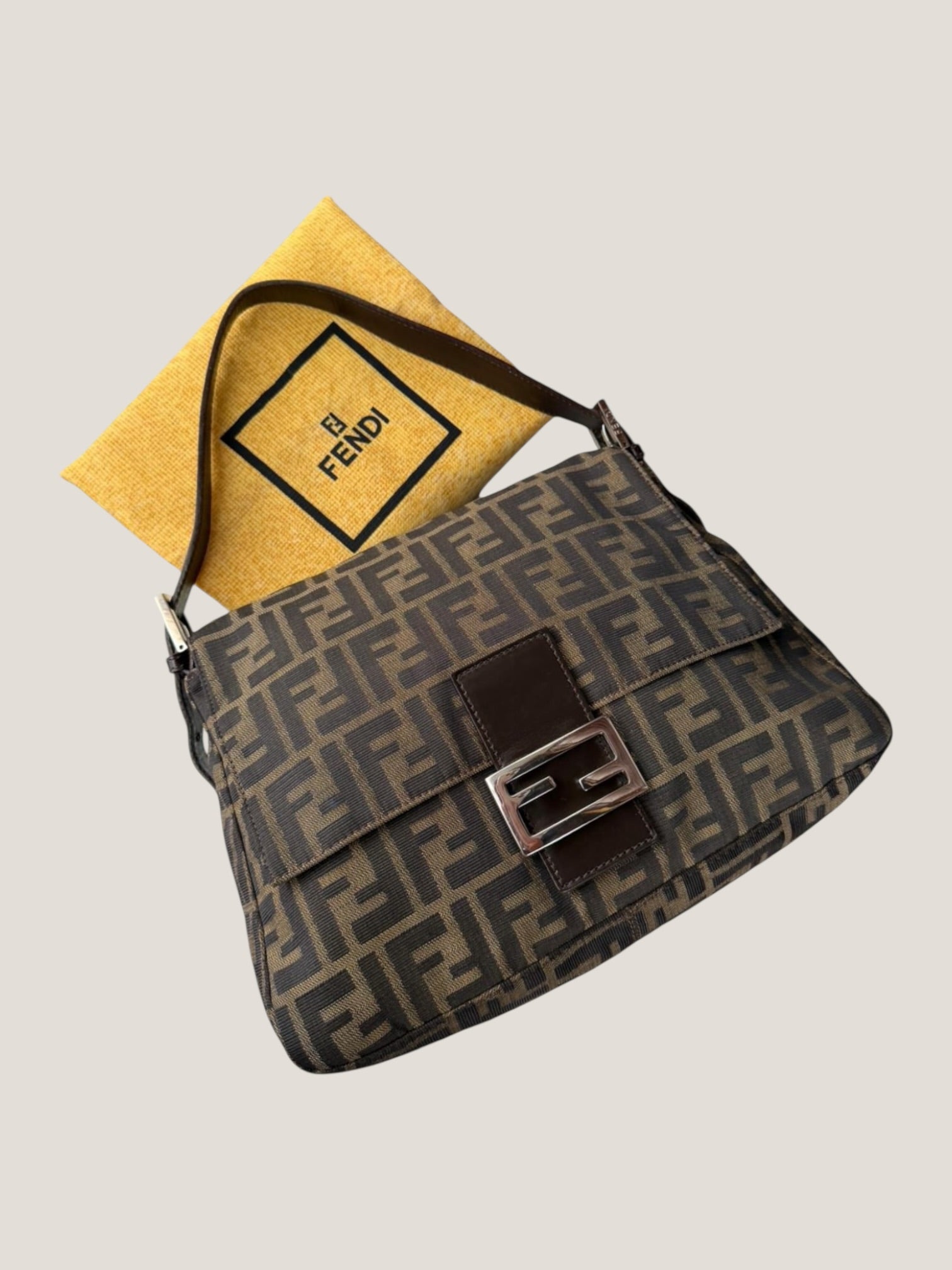 Fendi Mamma Baguette Zucca